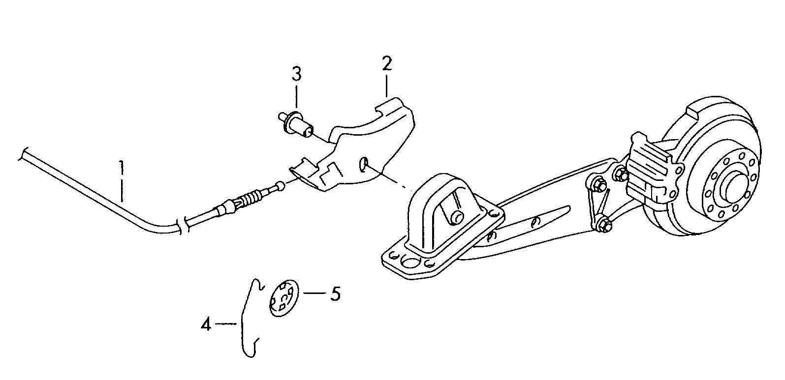 VW 1K0 609 721 T - Трос, гальмівна система autozip.com.ua