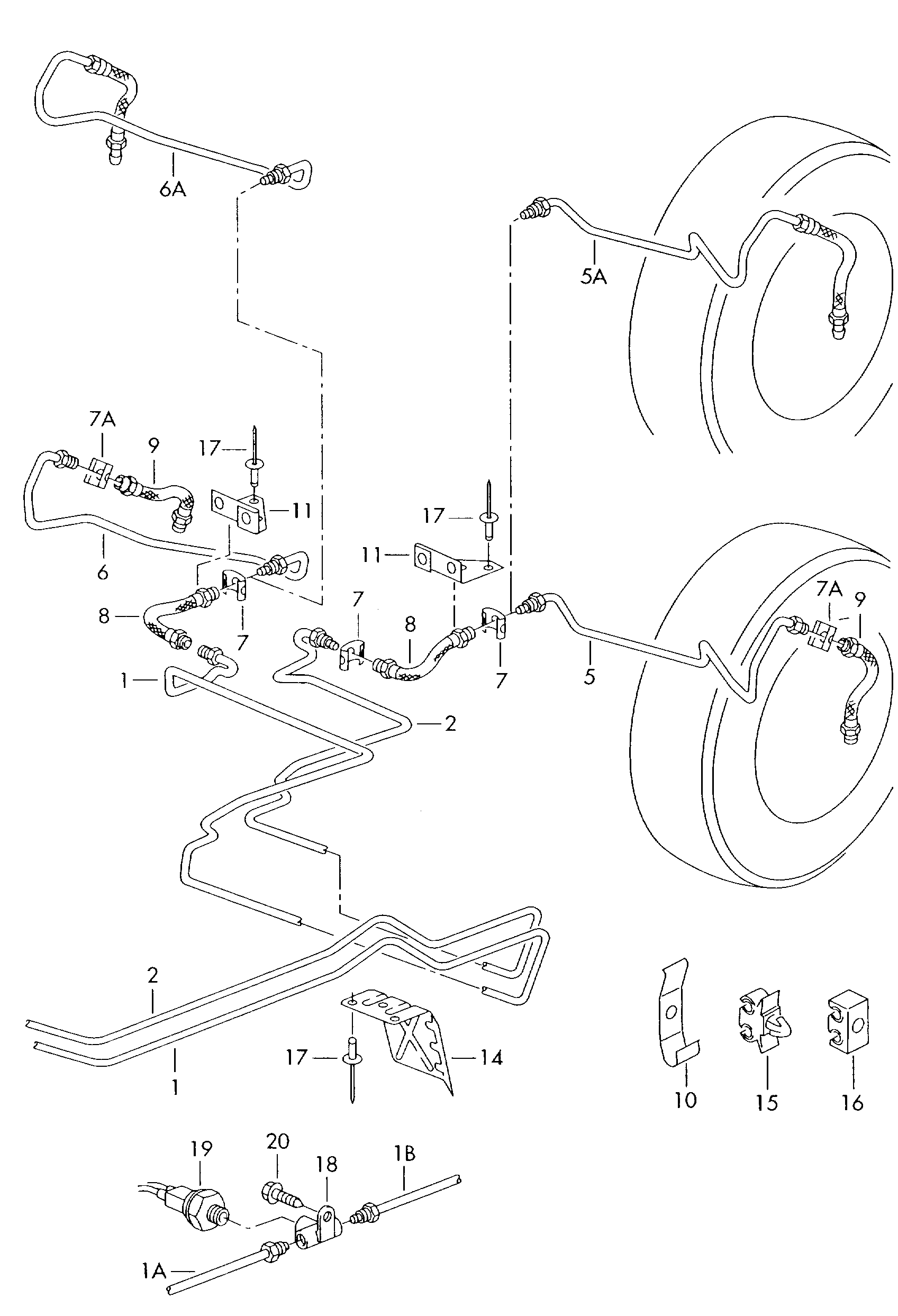 VAG 7M3 611 776 A - Гальмівний шланг autozip.com.ua