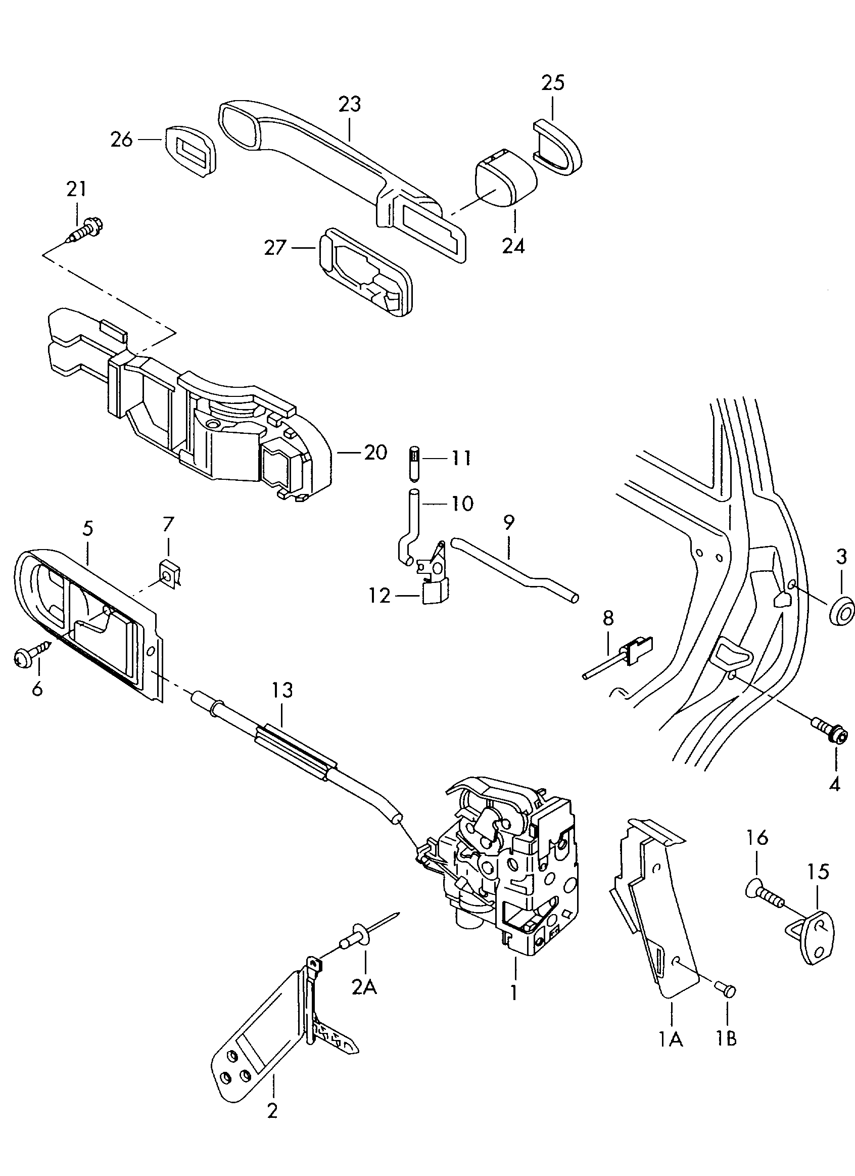 VW 1M0837114D - Ручка двері autozip.com.ua