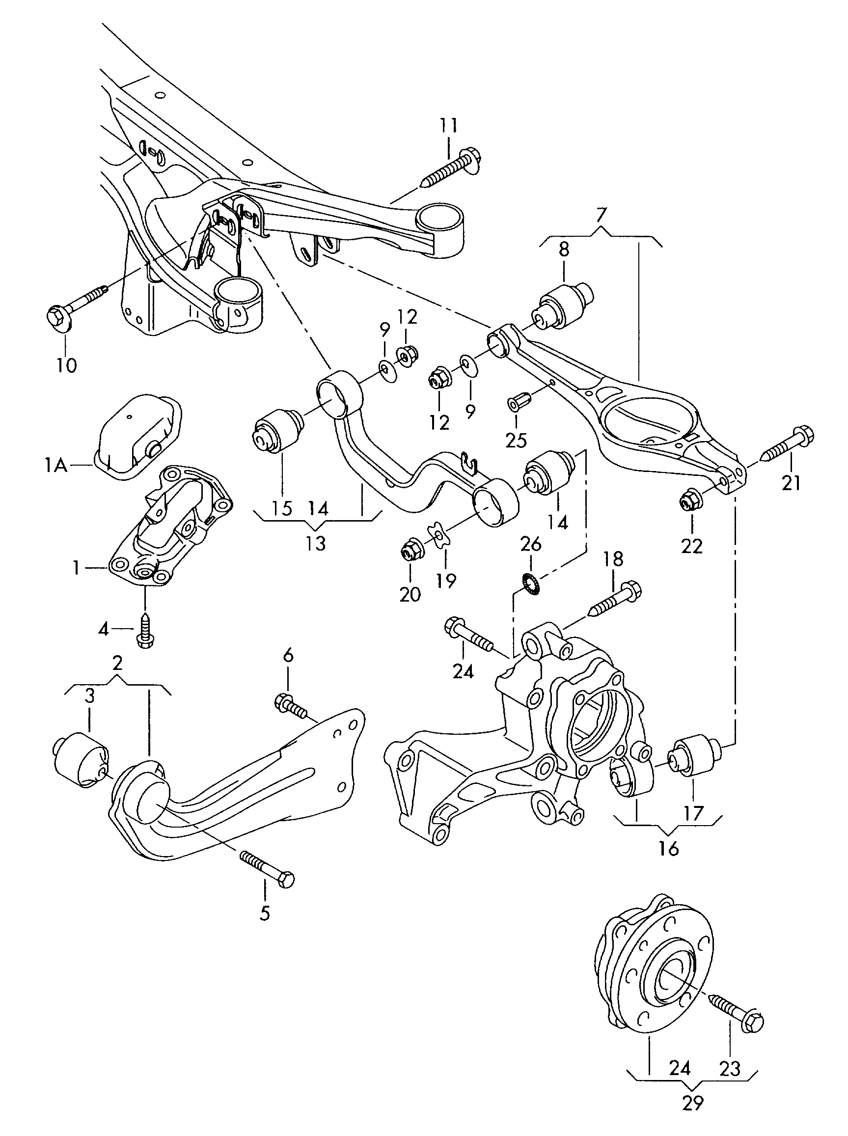 VAG 1K0971851J - Підвіска, стійка валу autozip.com.ua