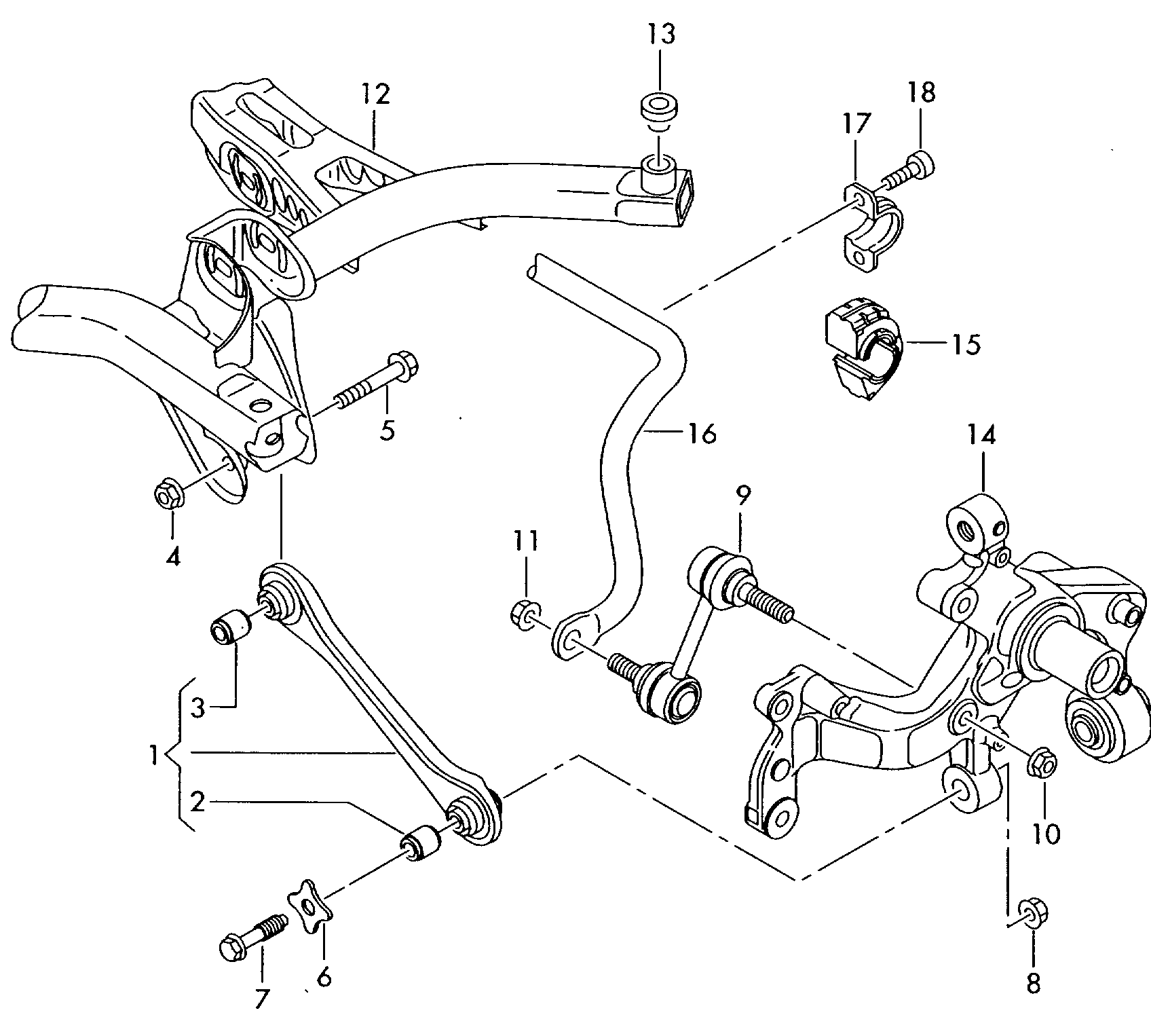 Skoda 1K0 505 465 J - Тяга / стійка, стабілізатор autozip.com.ua