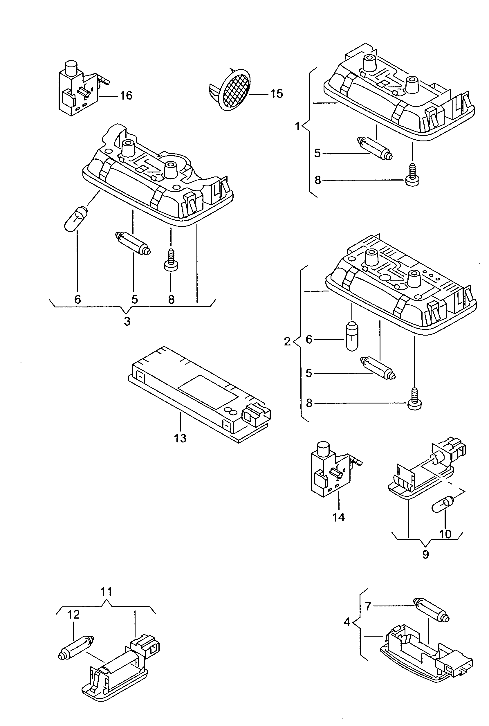 VAG 7L6947101A - Лампа розжарювання, Освітлення салону autozip.com.ua