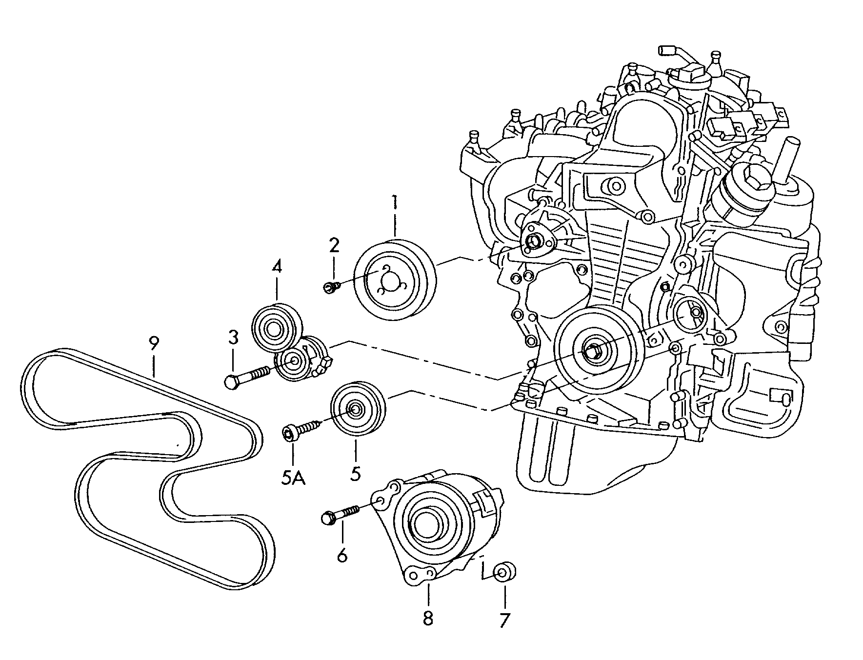 VW 03E 903 133 B - Натягувач ременя, клинові зуб. autozip.com.ua