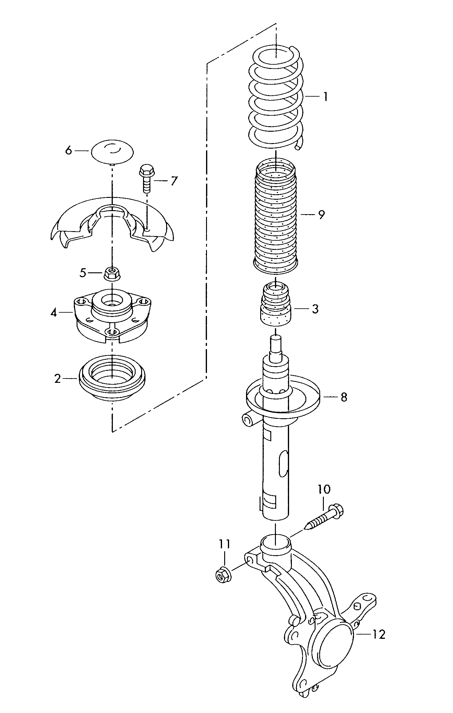 VW 6Q0412331B - Опора стійки амортизатора, подушка autozip.com.ua