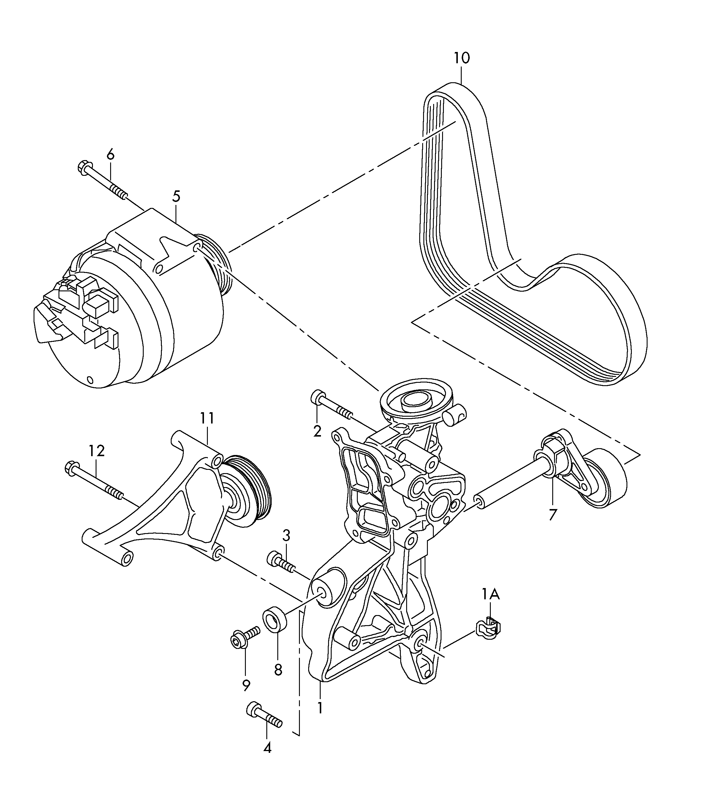 Skoda 06J903133D - Натягувач ременя, клинові зуб. autozip.com.ua