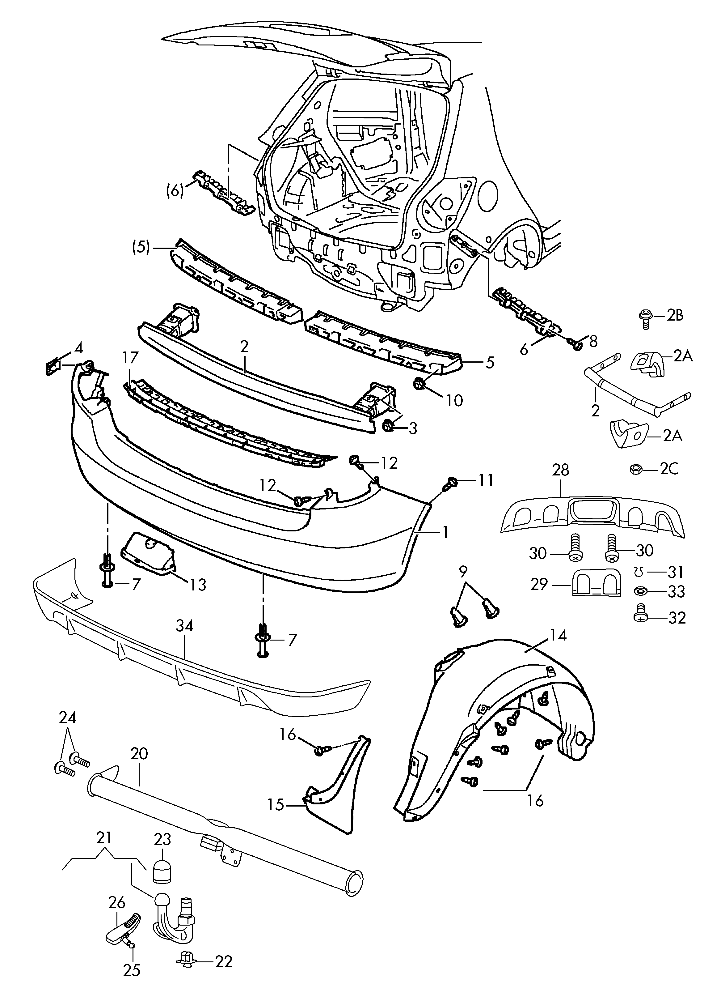 VW 5J9807421 - Буфер, бампер autozip.com.ua