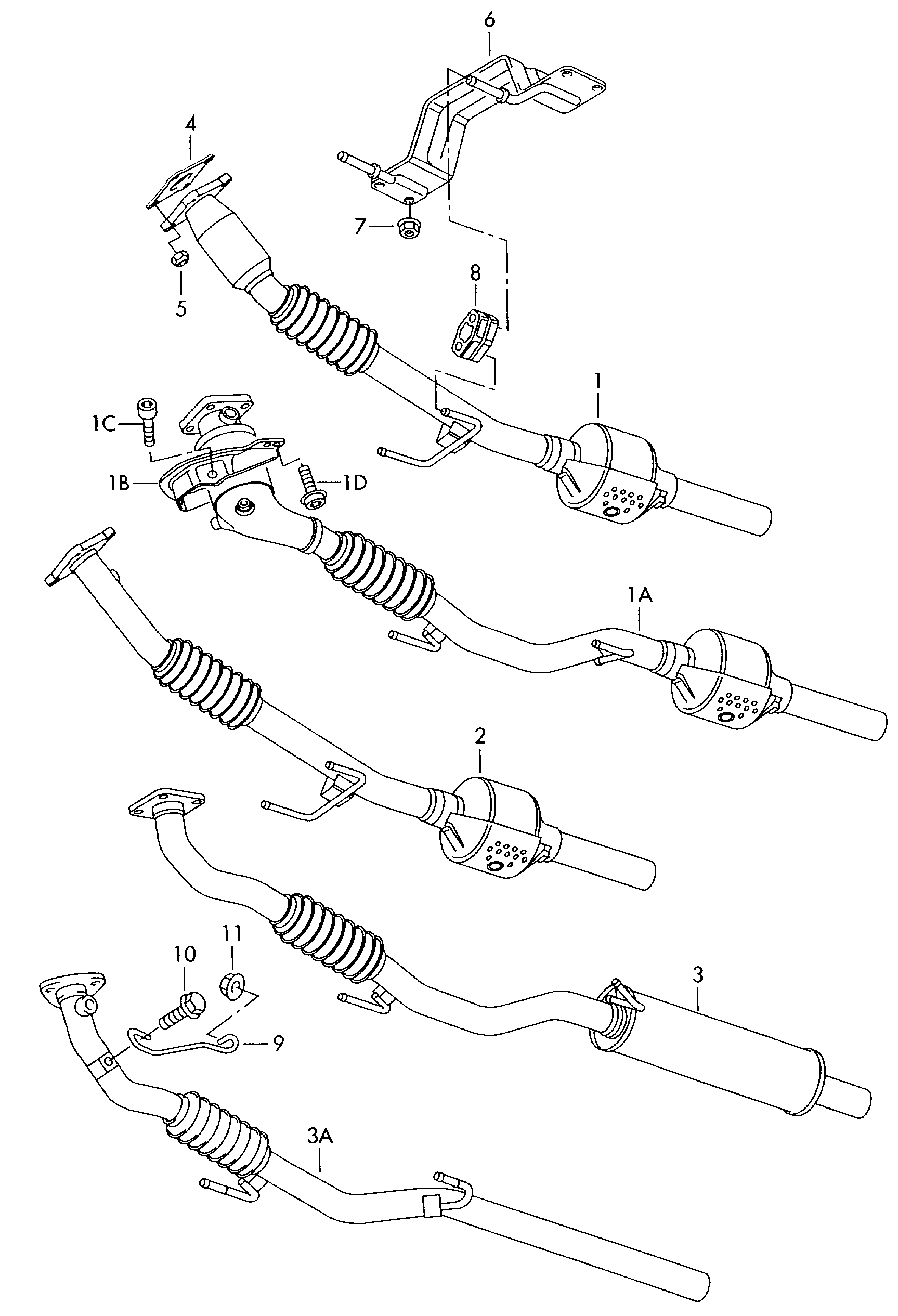 VW (6Q0253091AB) - Середній глушник вихлопних газів autozip.com.ua