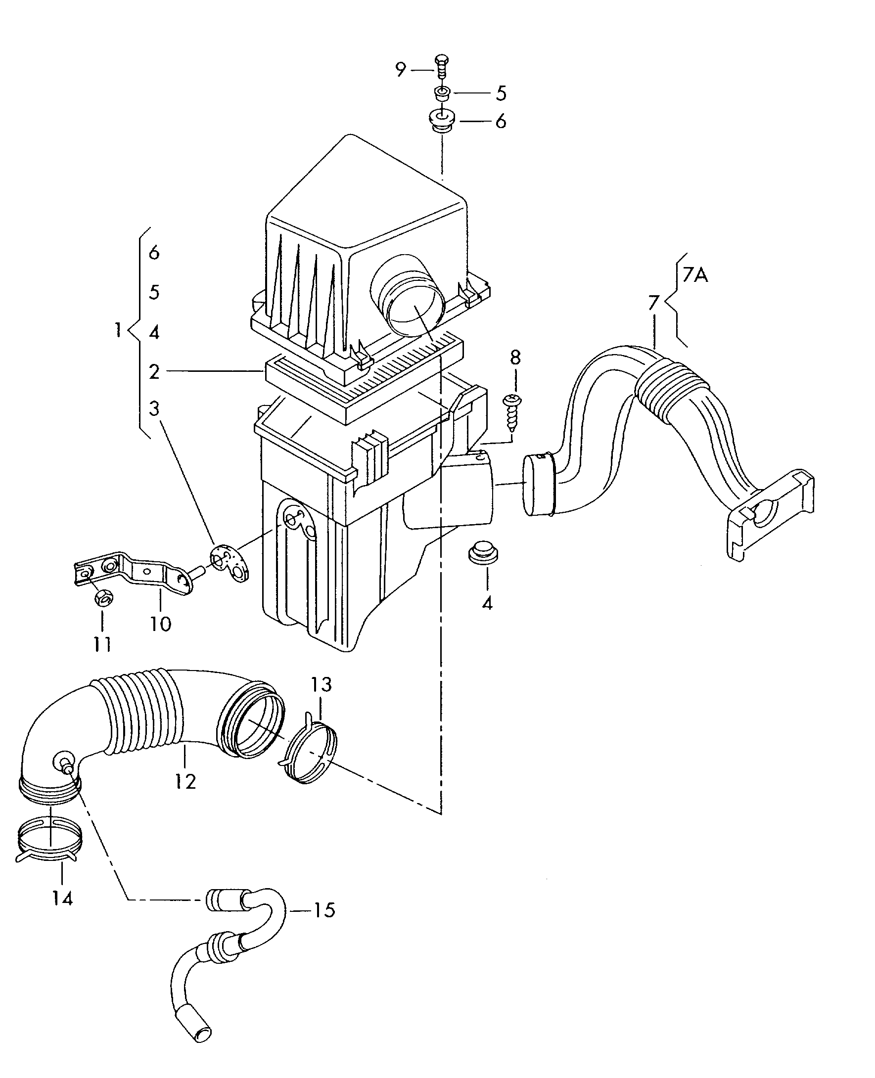 VW 5J0 129 684 - Шланг, система подачі повітря autozip.com.ua