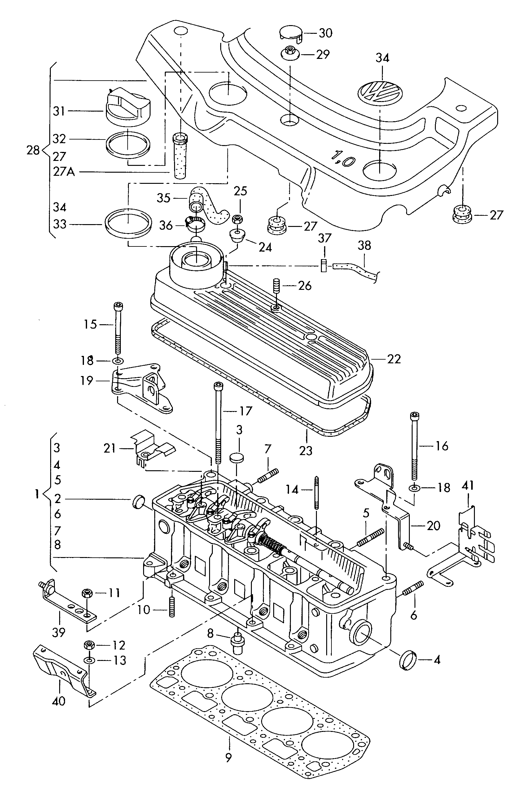 Seat 047103487 - Прокладка, покажчик рівня масла autozip.com.ua