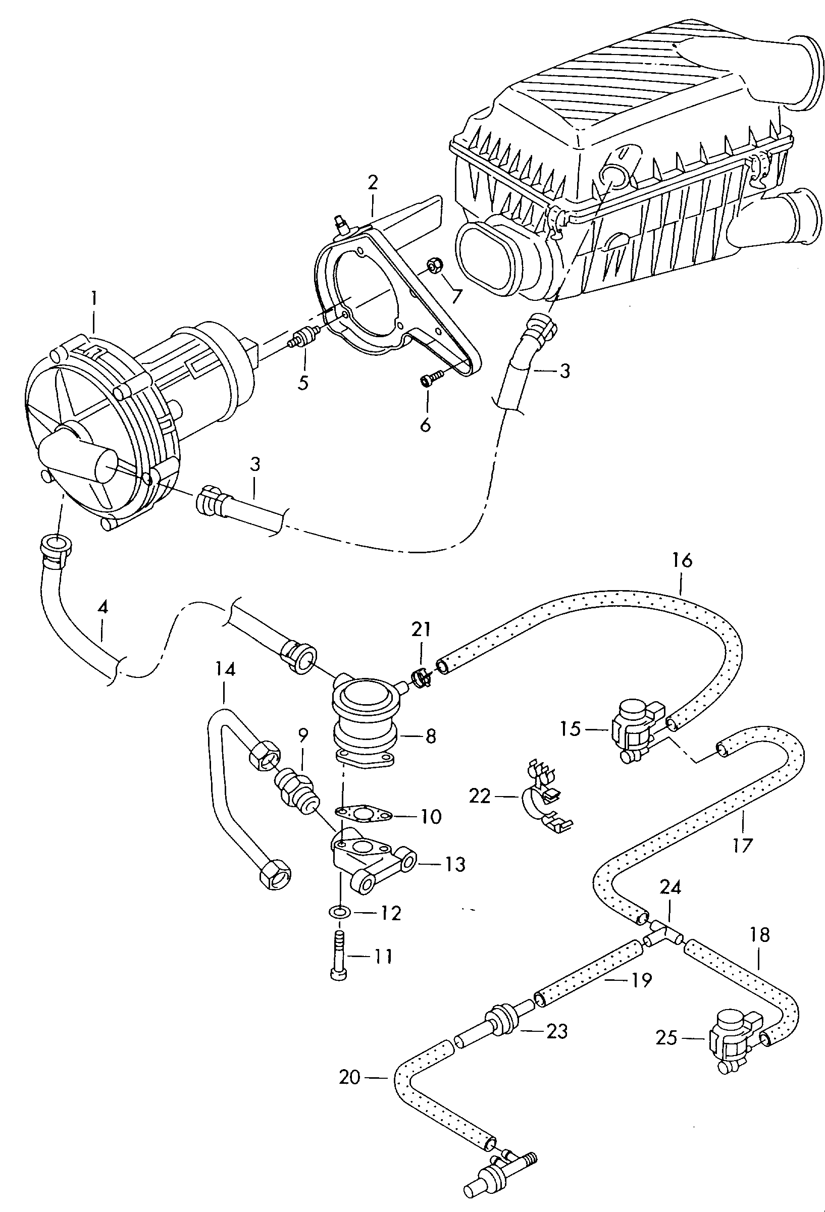 Seat 06A 131 127 F - Шланг, система подачі повітря autozip.com.ua