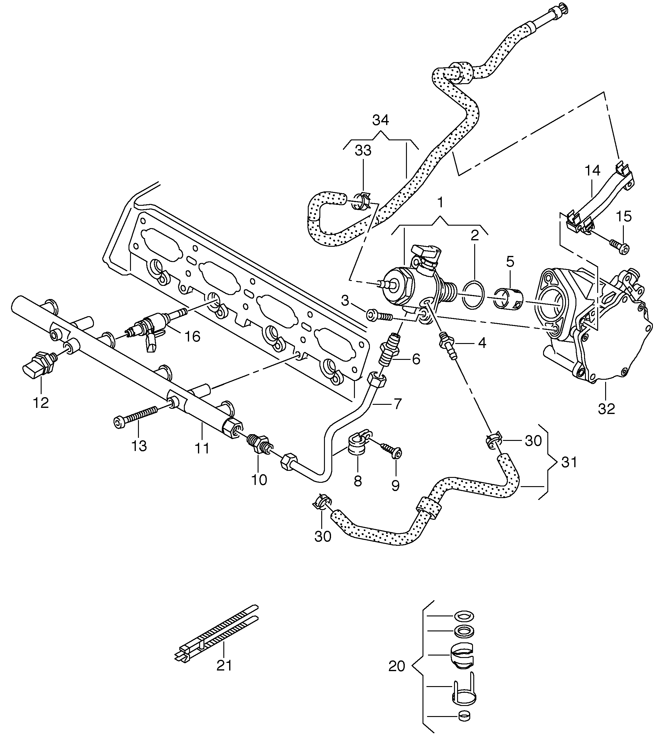 VW 06K 127 025 D - Насос високого тиску autozip.com.ua