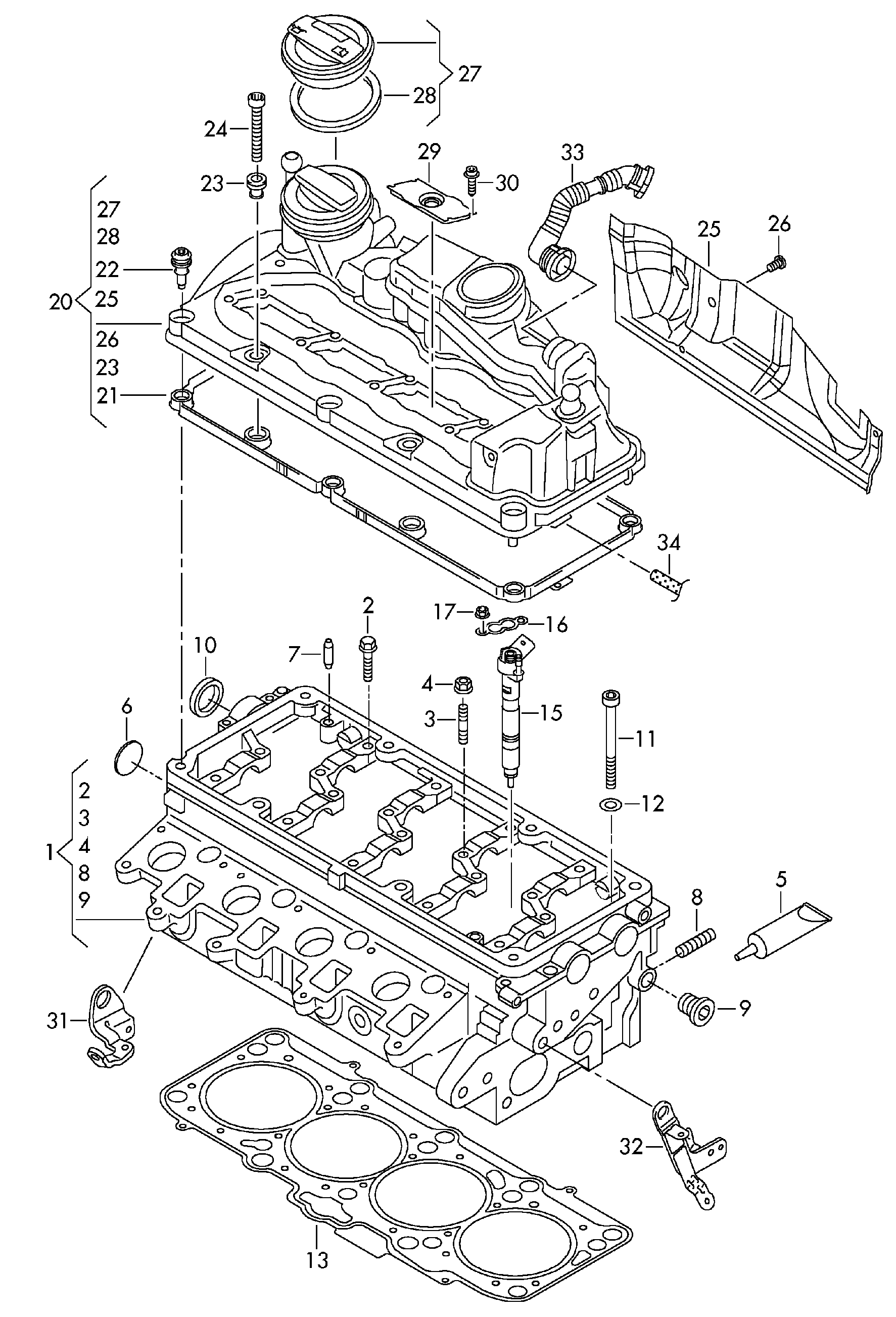 VW 03L 103 383 AQ - Прокладка, головка циліндра autozip.com.ua