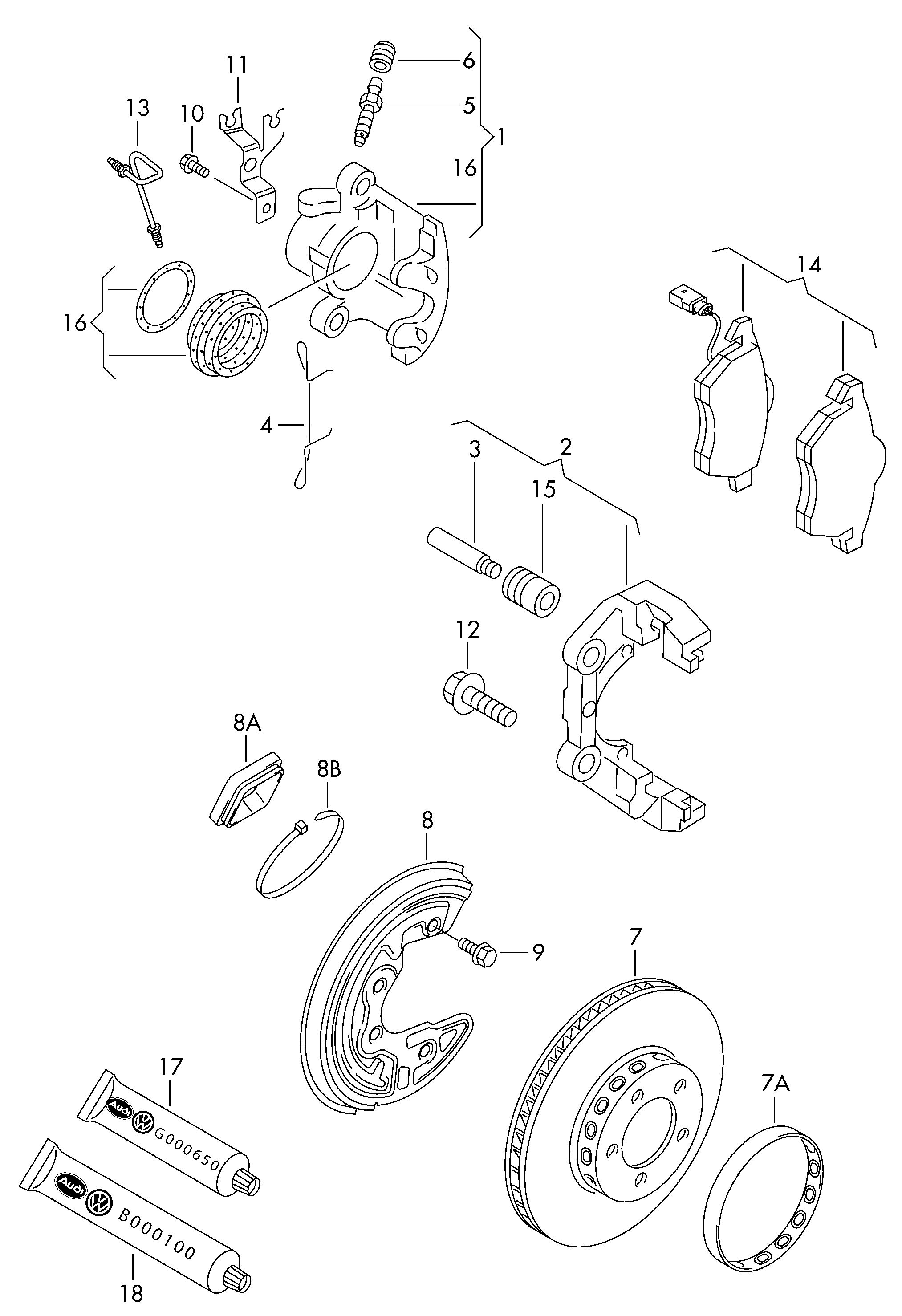 VW JZW 615 301 B - Гальмівний диск autozip.com.ua