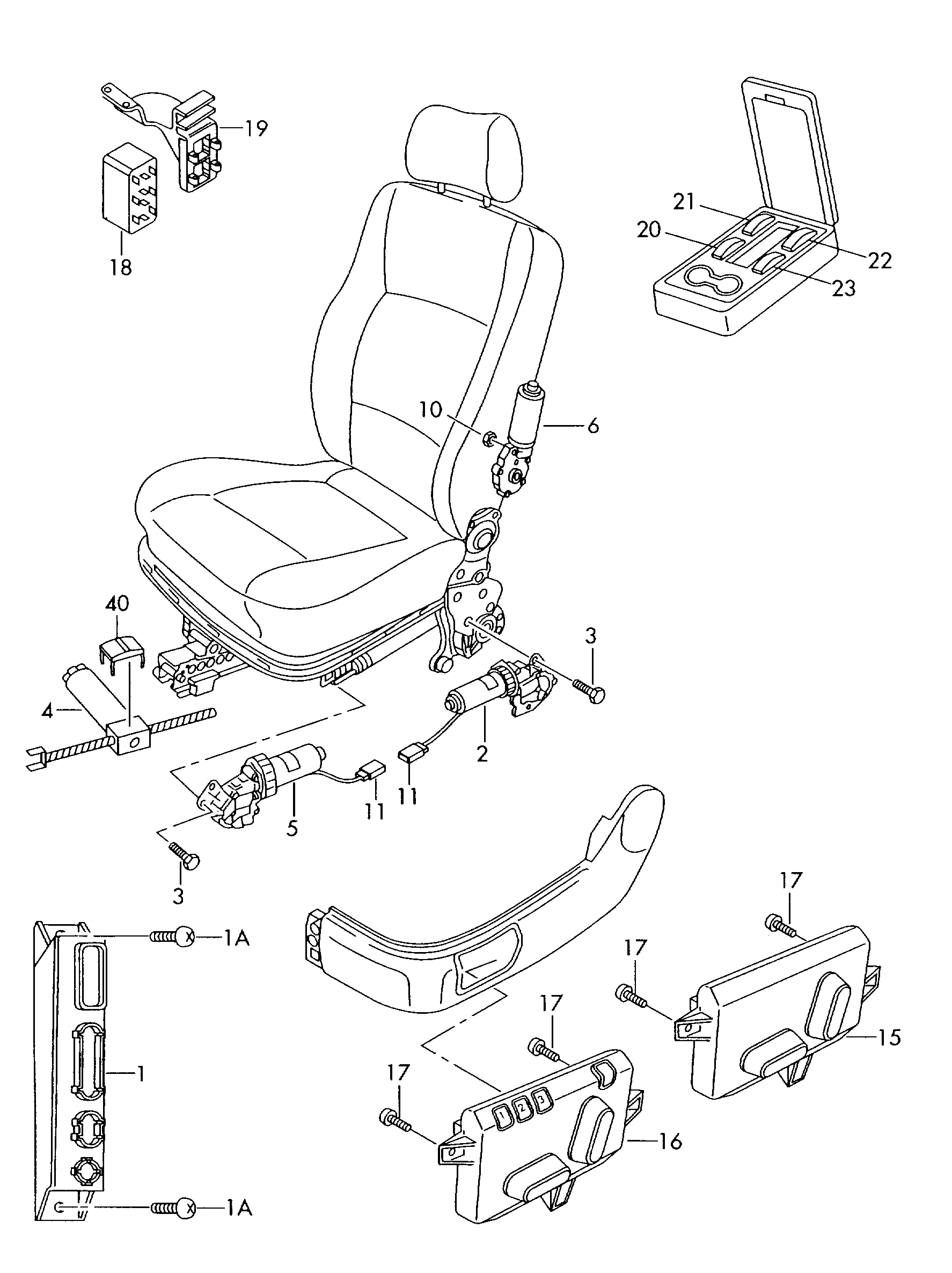 Skoda 3B1959760E - Блок управління, регулювання положення сидіння autozip.com.ua