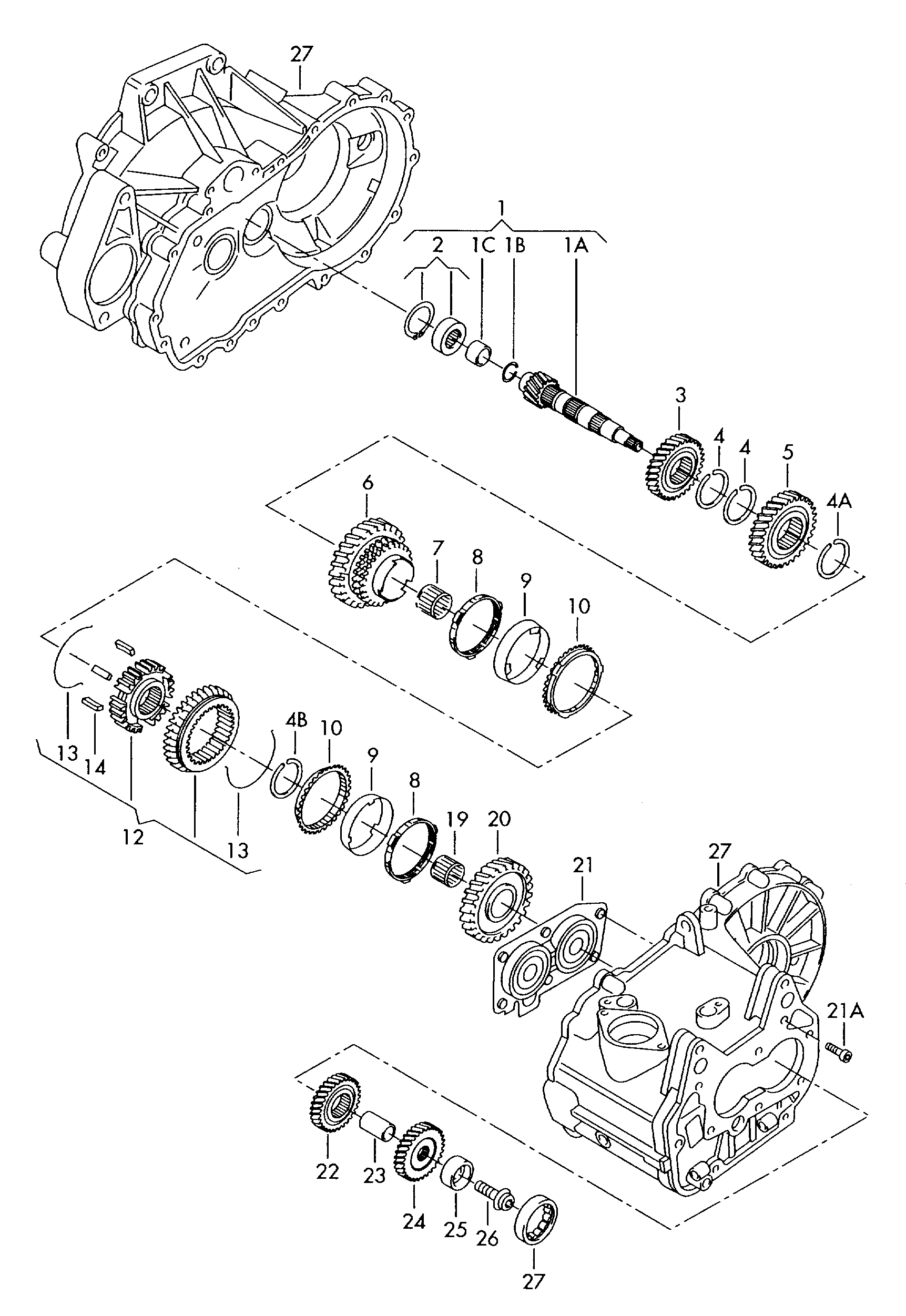 VW 0AJ 311 206 B - Підшипник, ступінчаста коробка передач autozip.com.ua