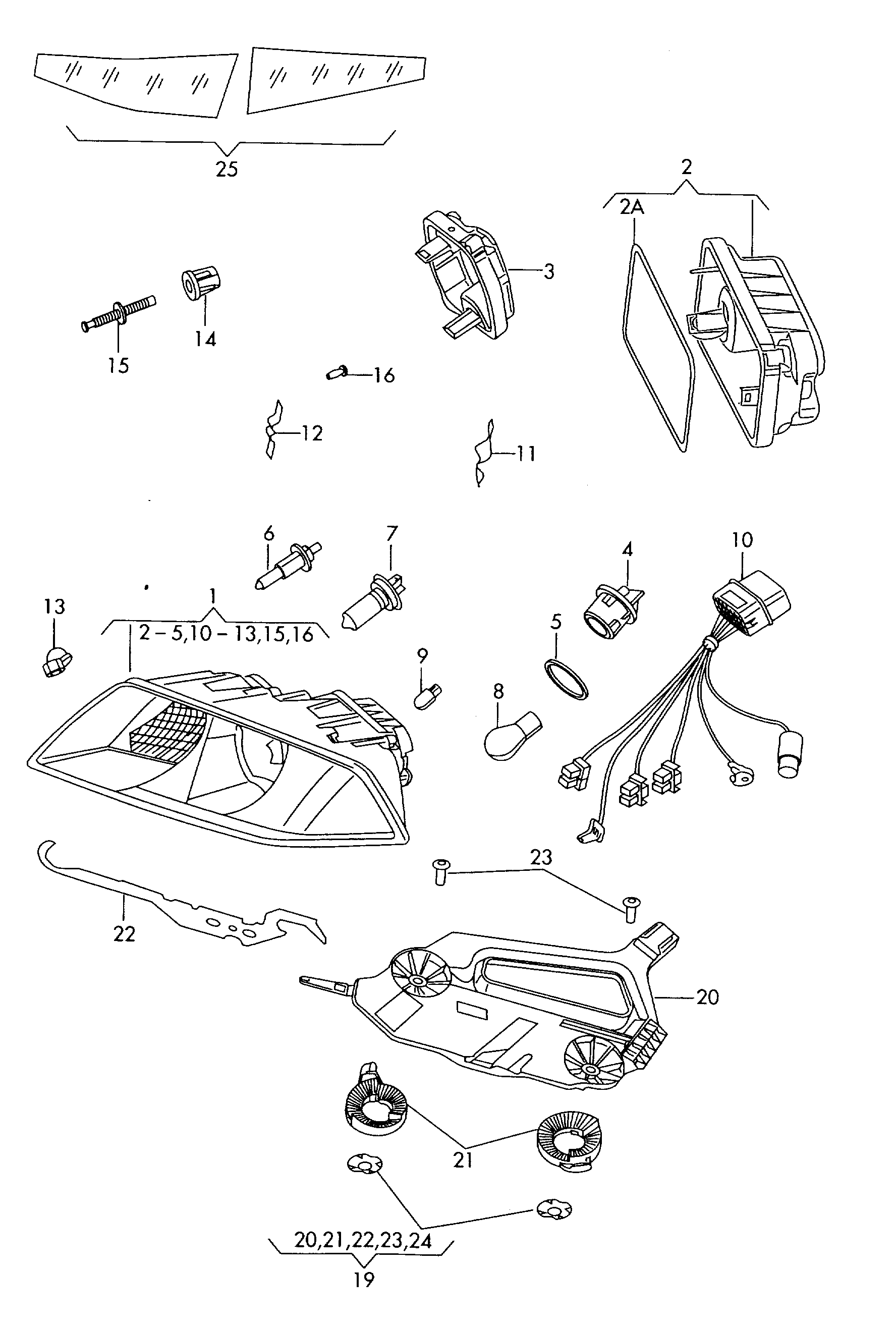 VAG 1Z1941017Q - Основна фара autozip.com.ua