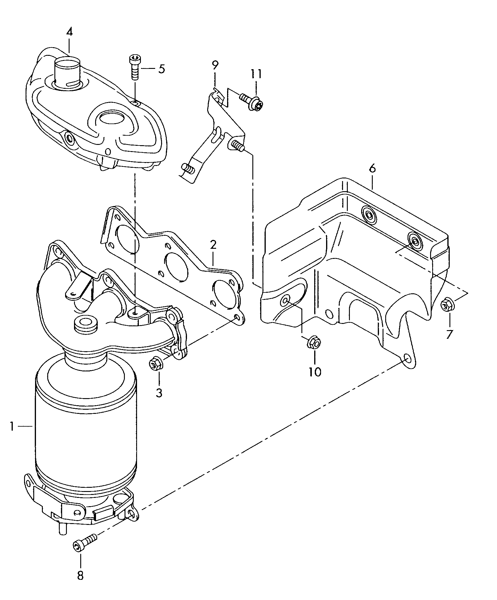 VW 03E 253 039 - Комплект прокладок, випускний колектор autozip.com.ua