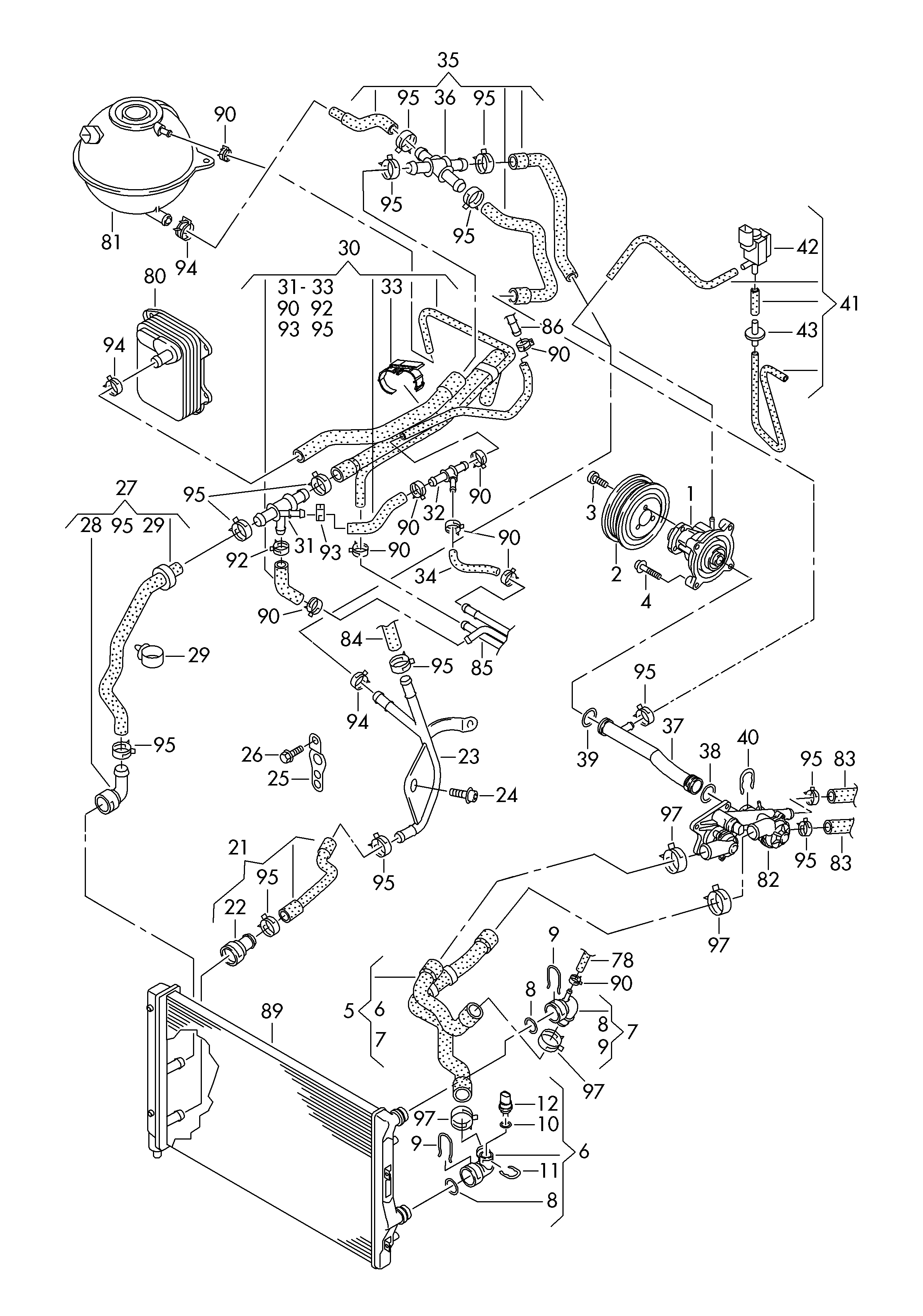 VW 03F 121 004 D - Водяний насос autozip.com.ua