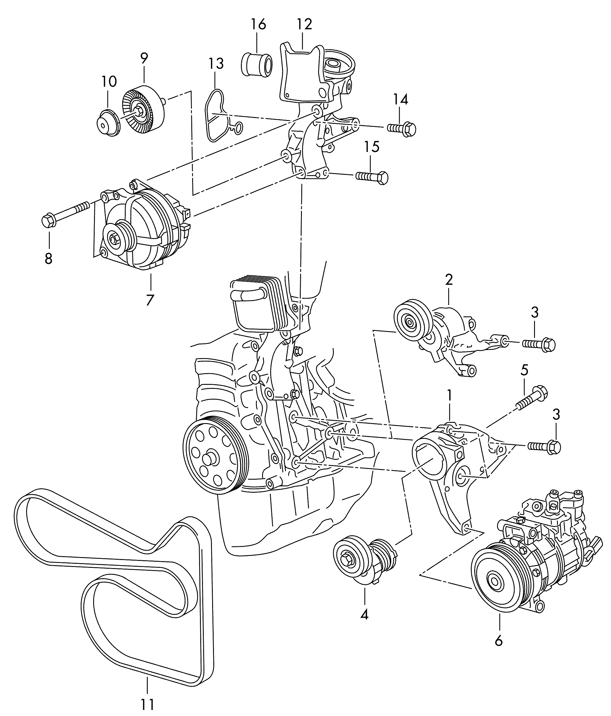 Seat 03F 145 276 - Паразитний / провідний ролик, поліклиновий ремінь autozip.com.ua