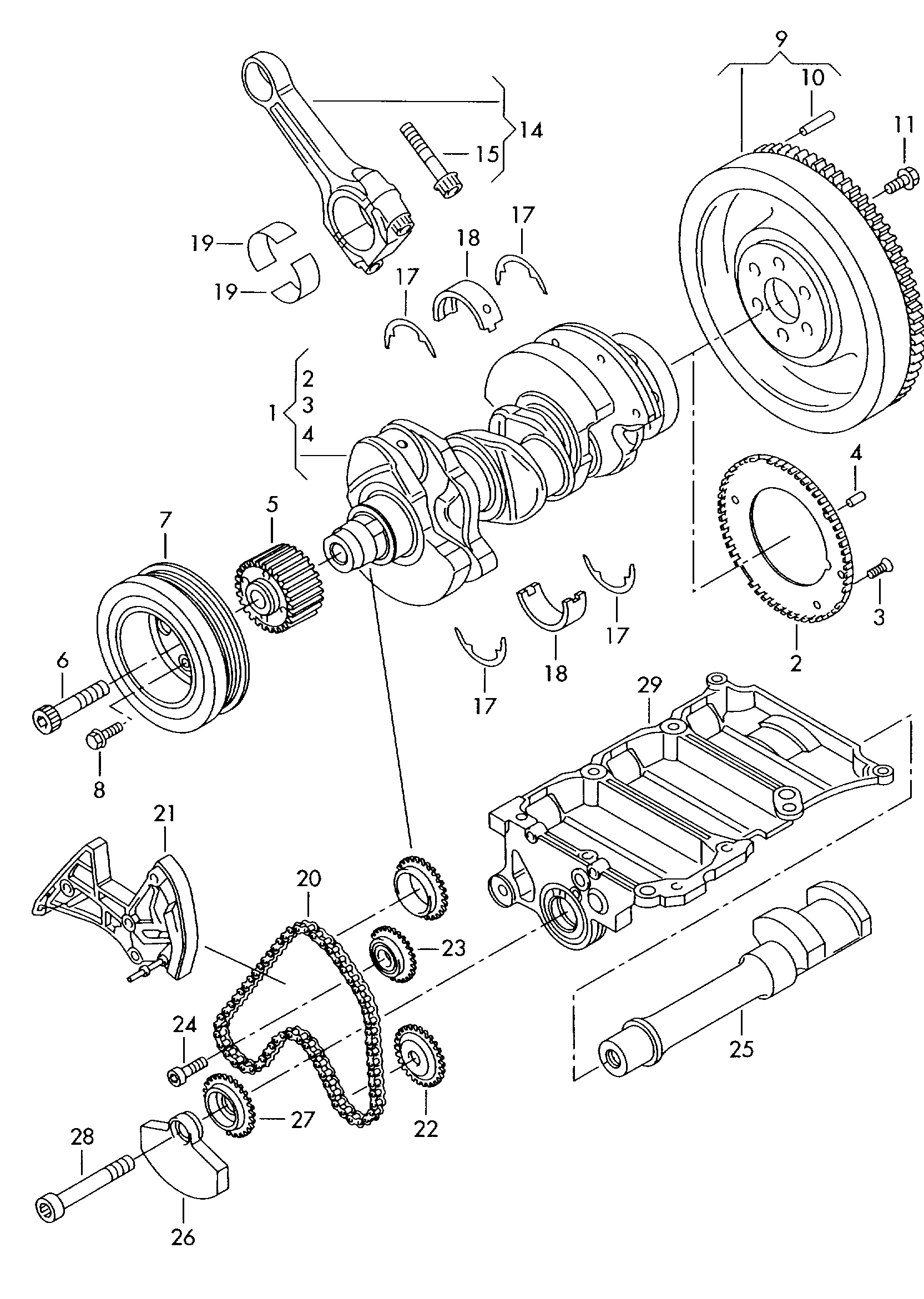 VW 045 105 243 C - Ремінний шків, колінчастий вал autozip.com.ua