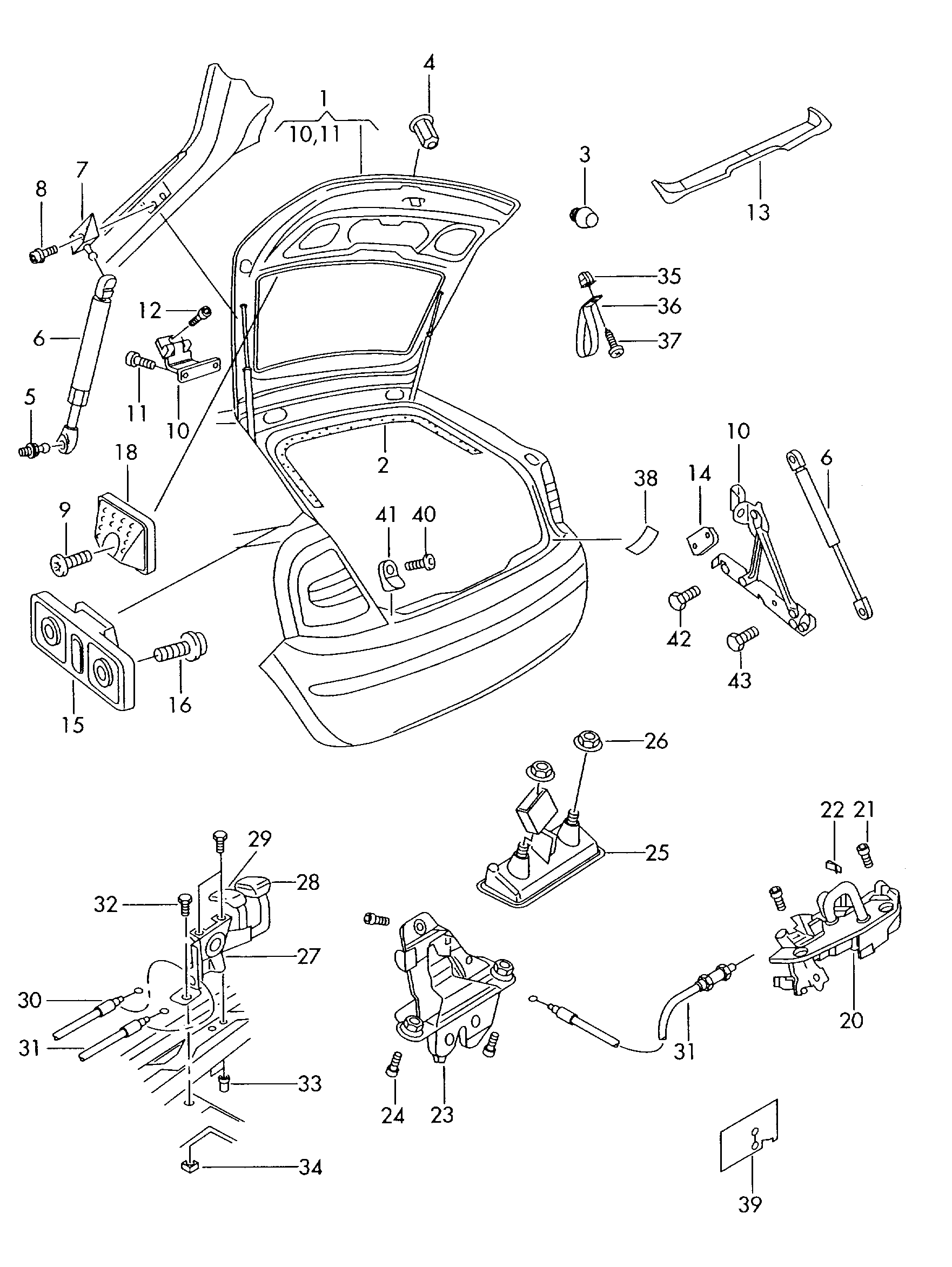 VW 6Y0 827 574 K - Вимикач, замок задніх дверей autozip.com.ua