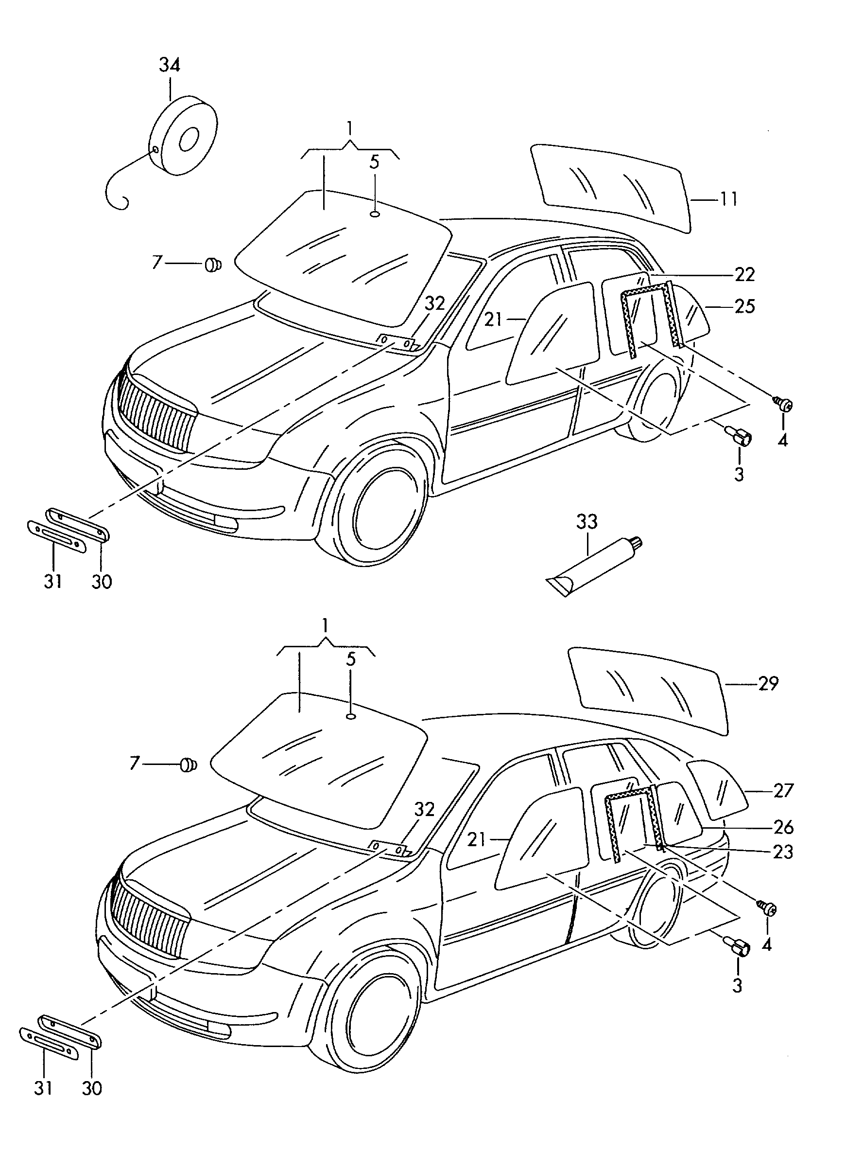 VAG 6Y6845205A - Бокове вікно autozip.com.ua