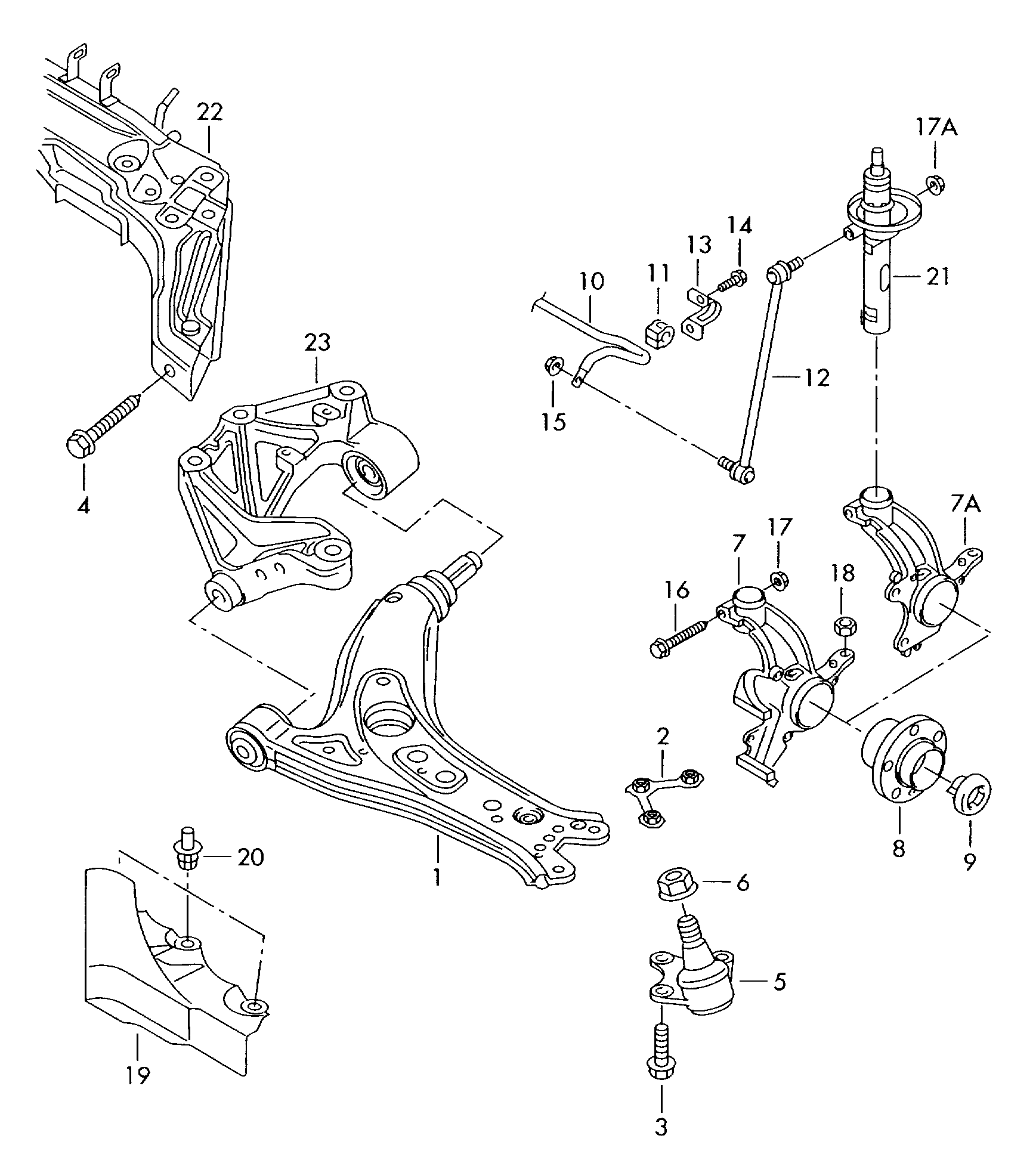 Seat 6Q0407255AG - Wheel bearing housing with - brake carrier autozip.com.ua