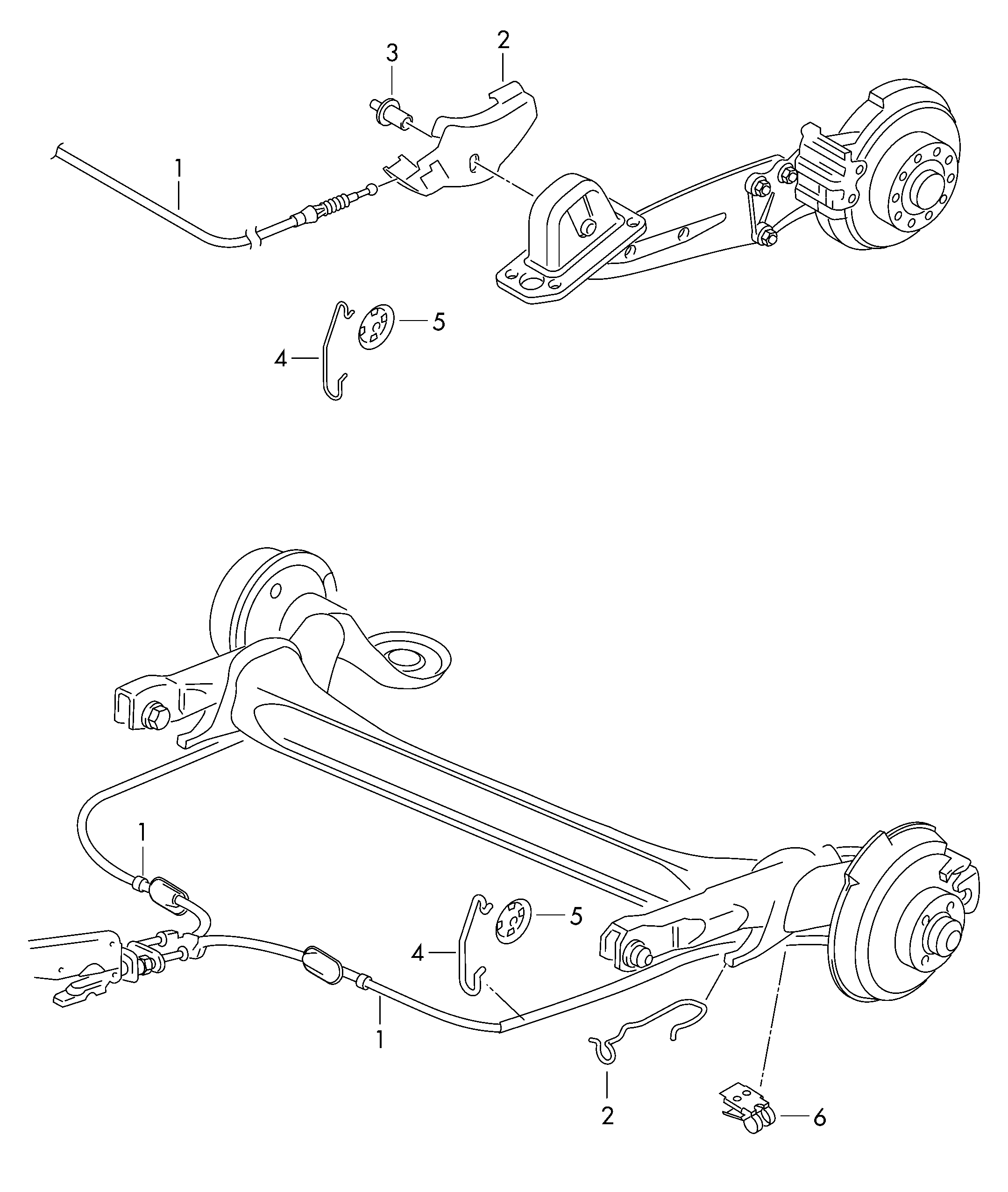 VW 5Q0609721AQ - Трос, гальмівна система autozip.com.ua