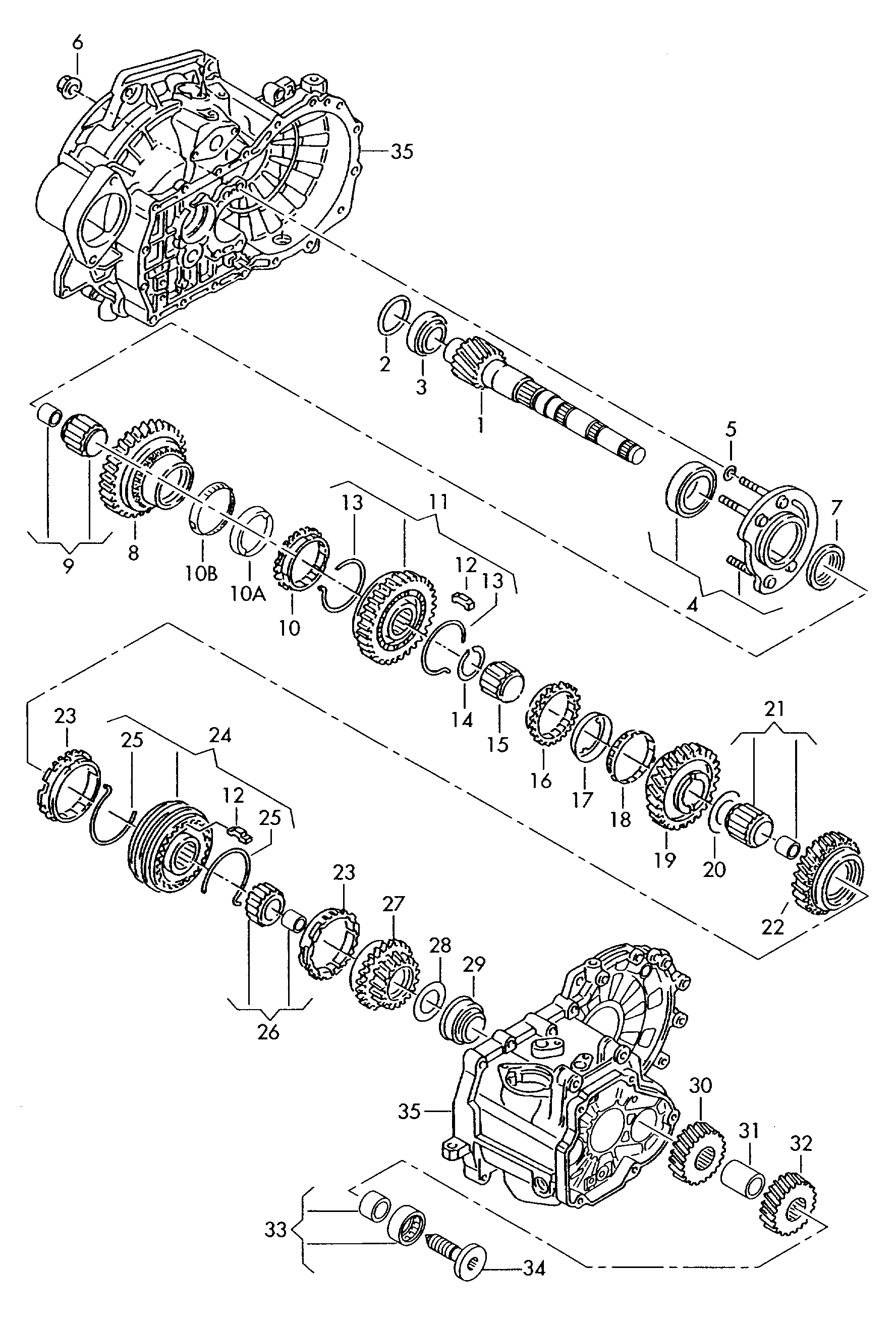 VW 02A 311 375 C - Ремонтний комплект, ступінчаста коробка передач autozip.com.ua