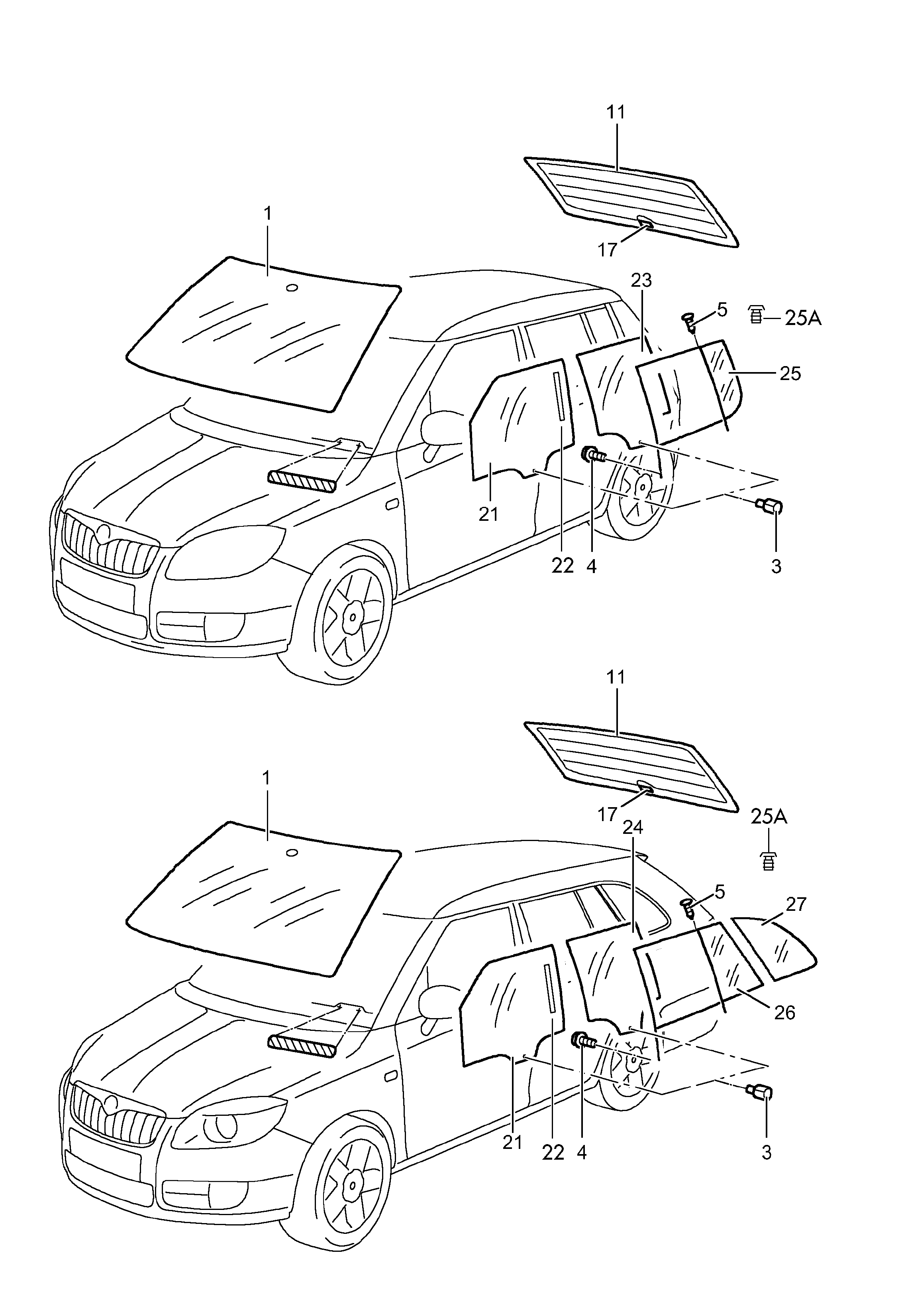 Skoda 5J0845021G - Бокове вікно autozip.com.ua