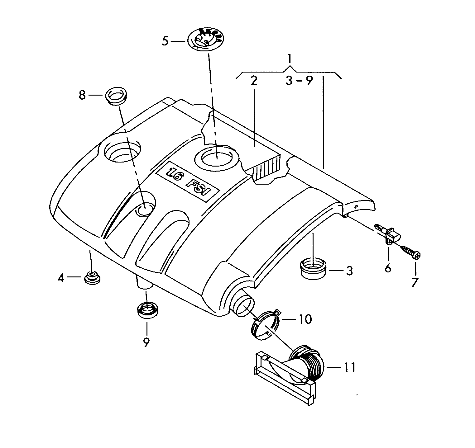 VAG 03C 129 620 B - Повітряний фільтр autozip.com.ua