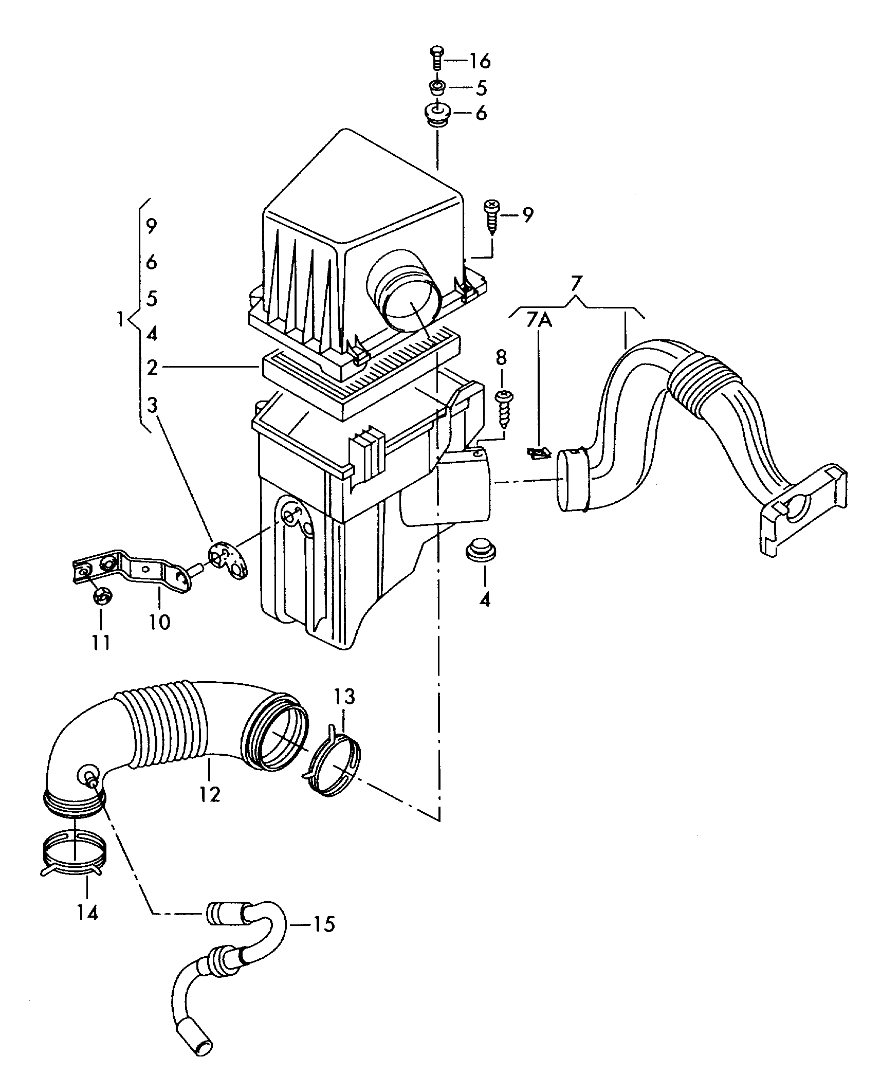 Seat 5JF 129 620 - Повітряний фільтр autozip.com.ua