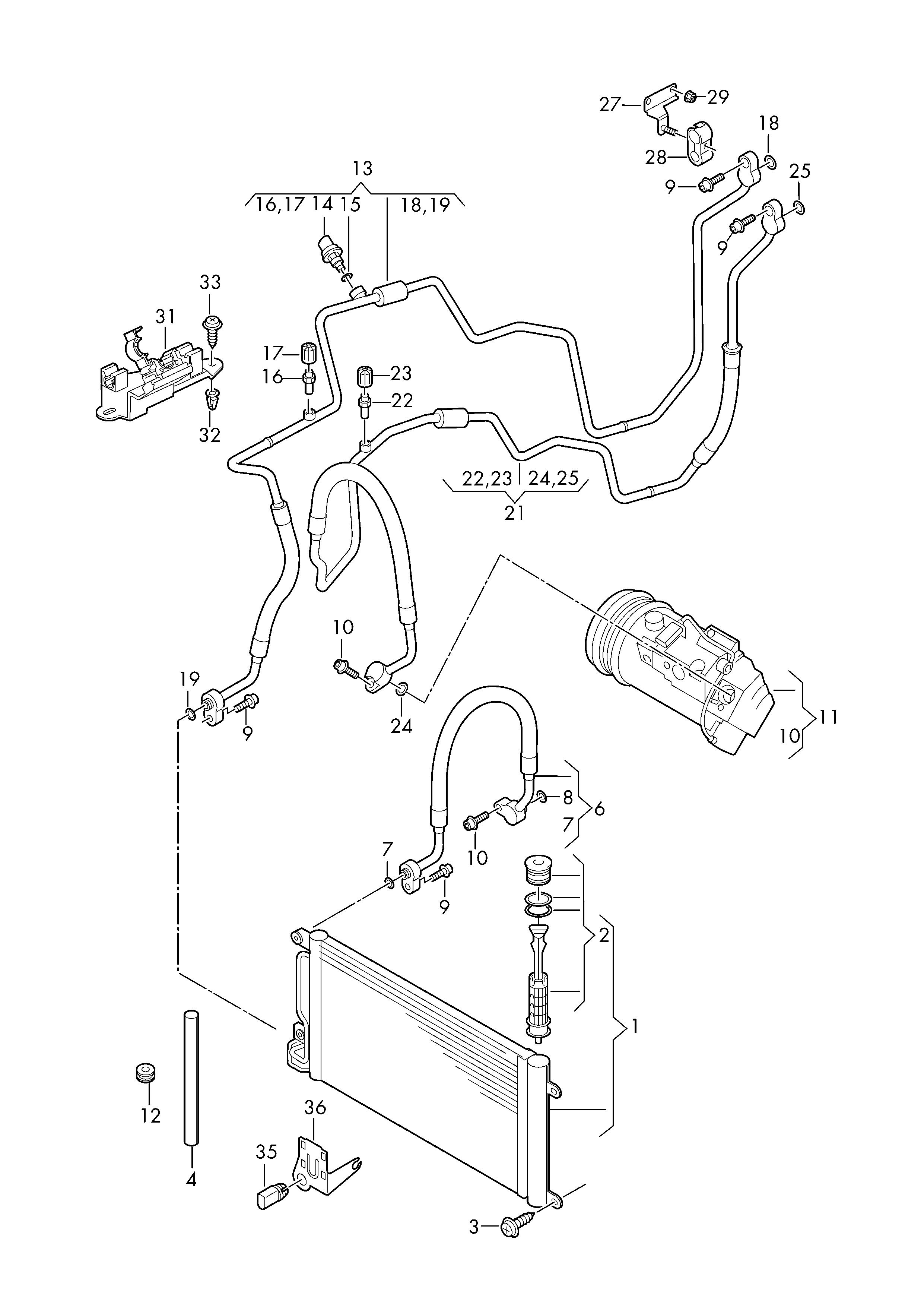 VW 6R0820411T - Конденсатор, кондиціонер autozip.com.ua