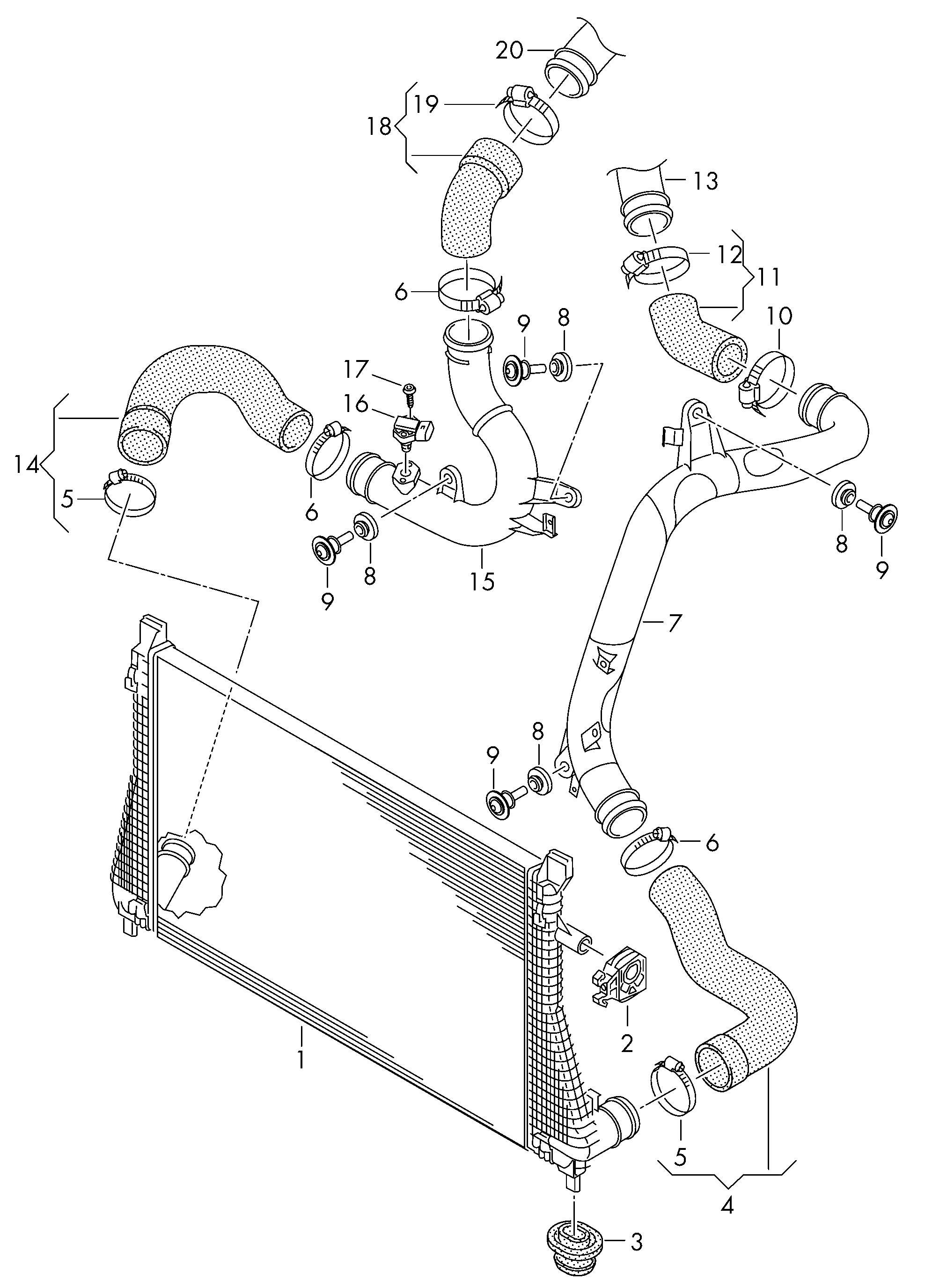 VAG 5Q0145803S - Интеркулер autozip.com.ua