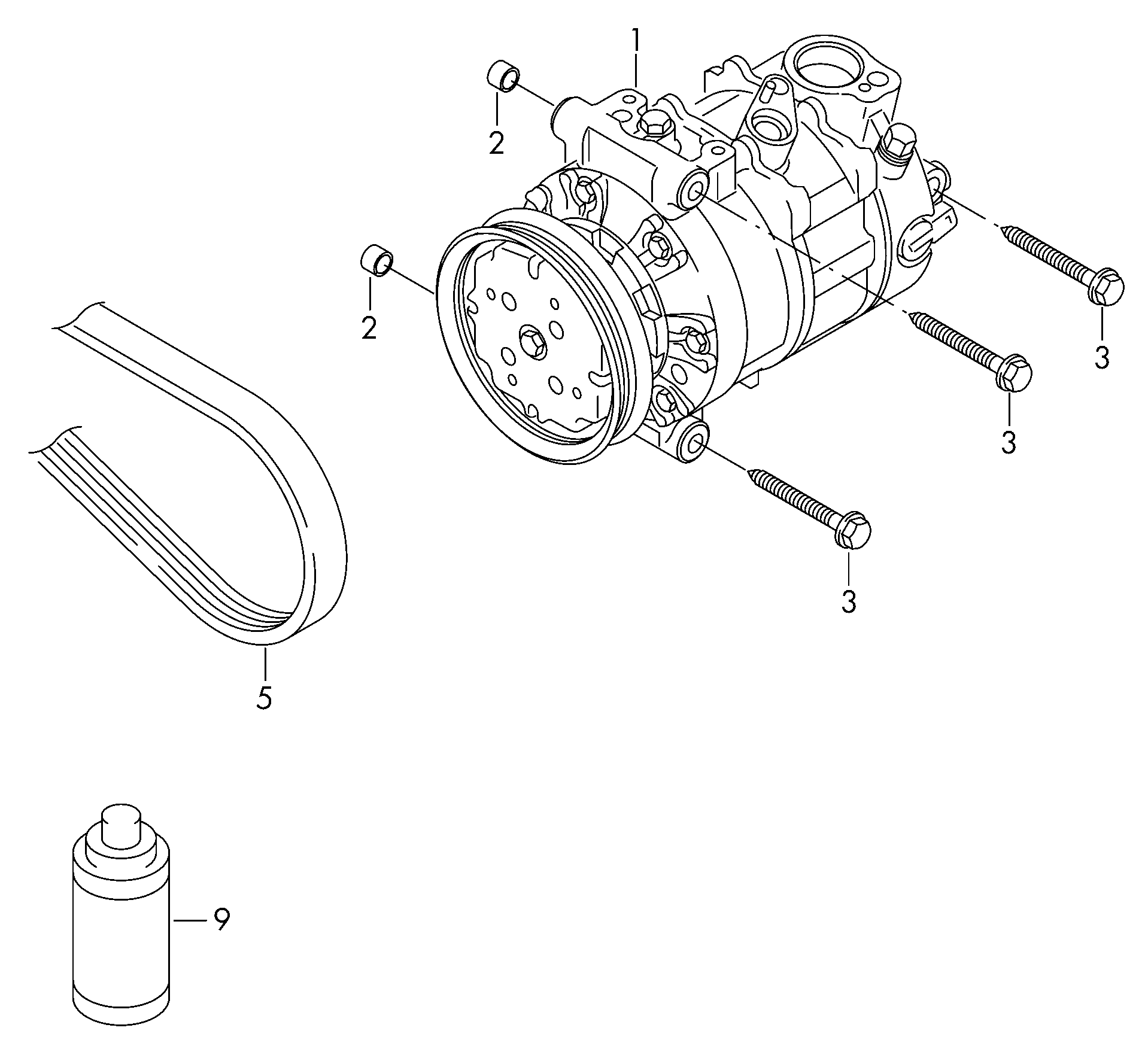 VAG 5Q0820803E - Компресор, кондиціонер autozip.com.ua