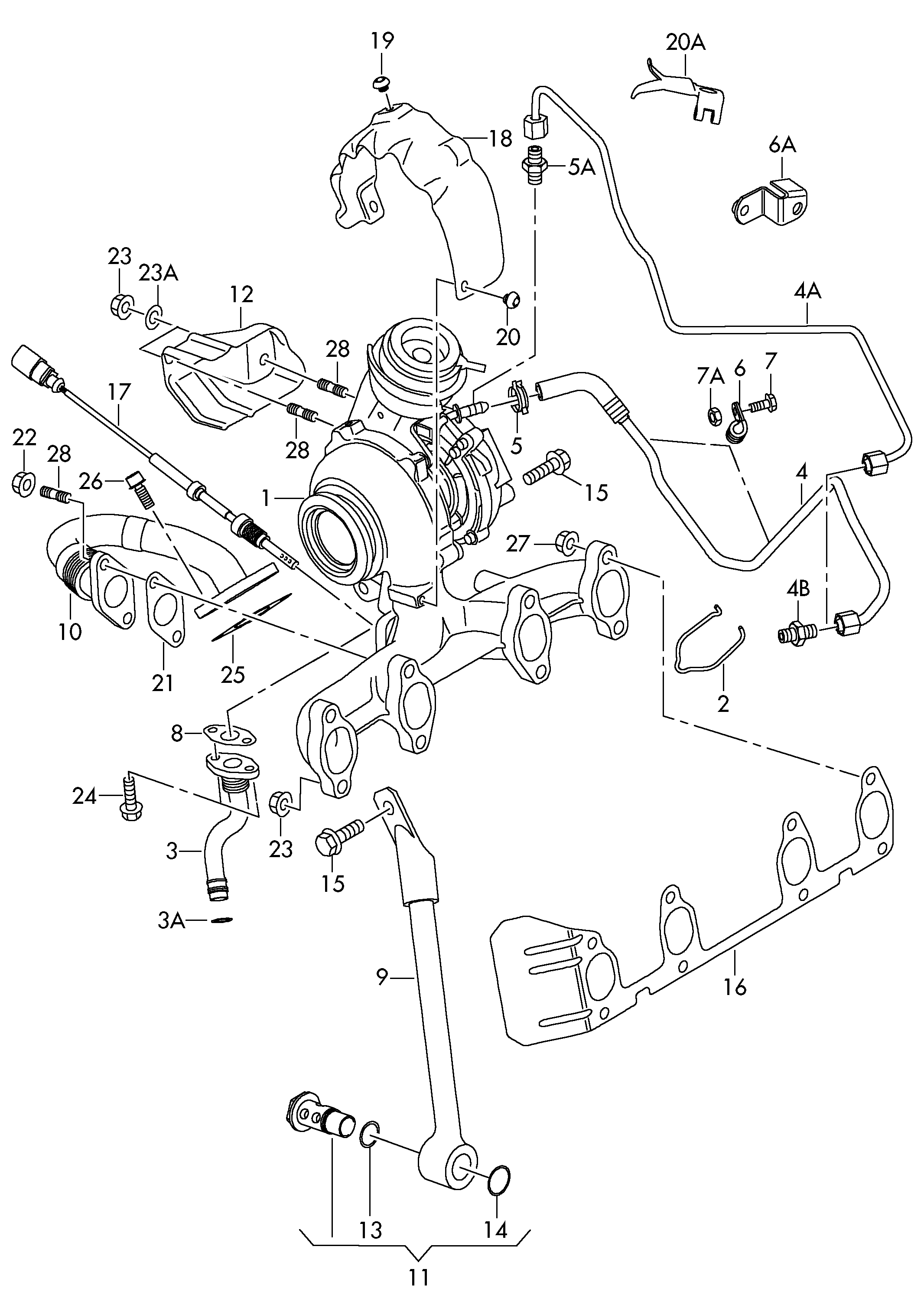 VW 03G145771R - Маслопровод, компресор autozip.com.ua