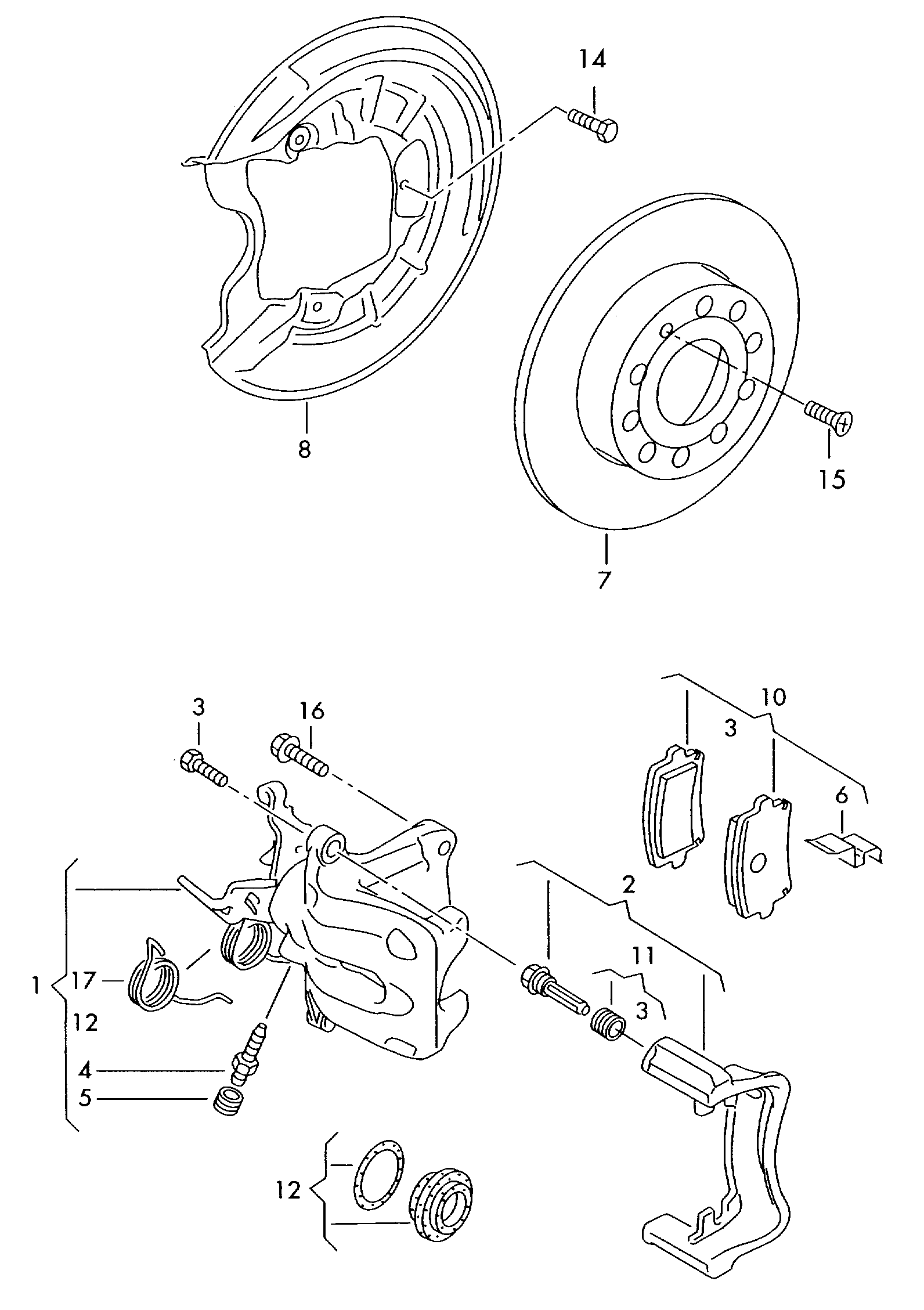 Seat 1K0 615 425 AC - Кронштейн, корпус скоби гальма autozip.com.ua