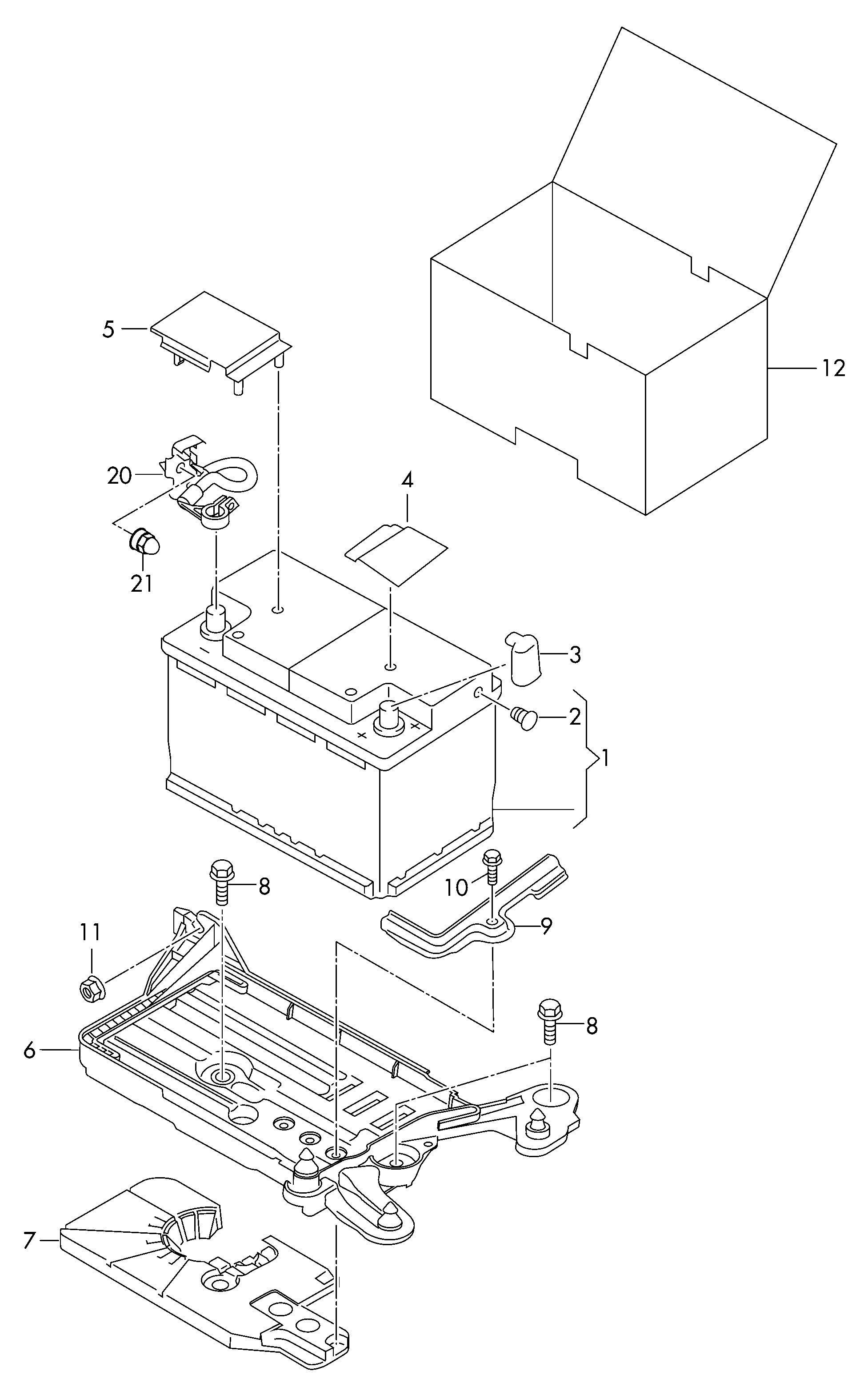 Seat 5Q0915181J - Адаптер акумуляторної батареї autozip.com.ua