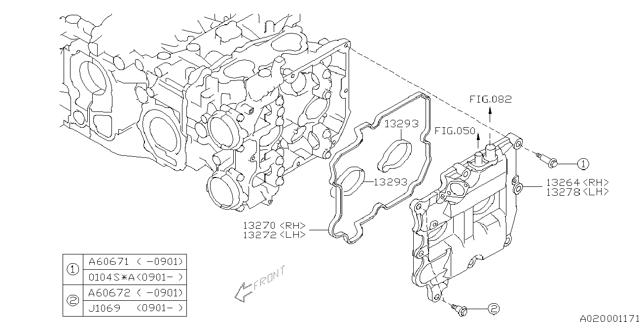 Subaru 13272-AA140 - Прокладка клапанної кришки autozip.com.ua