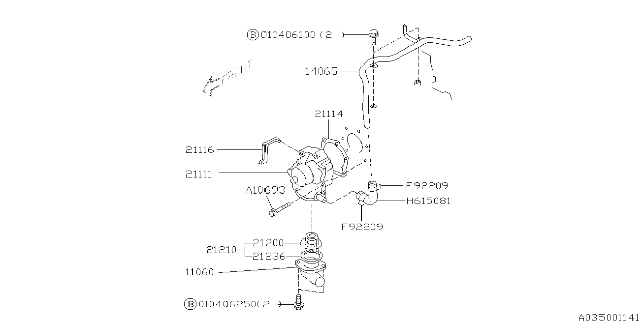 Subaru 21111-AA007 - Водяний насос autozip.com.ua