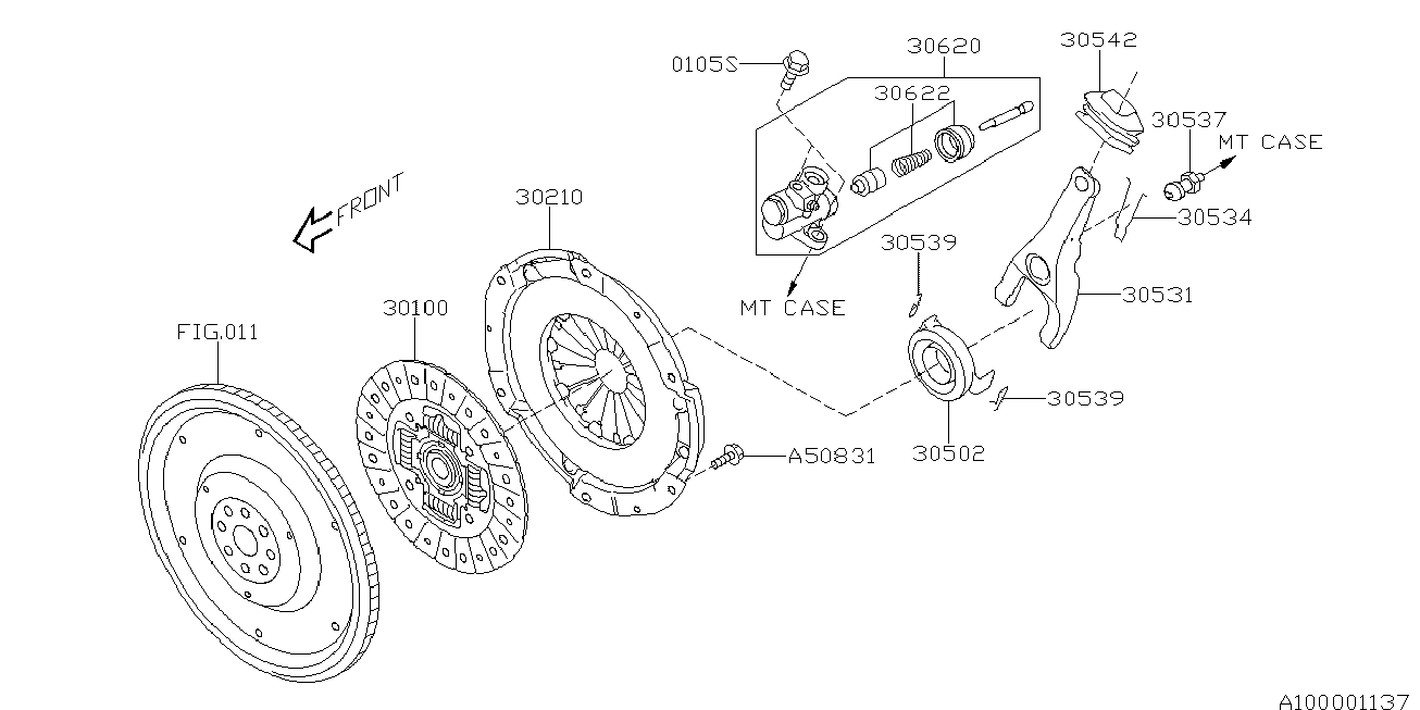 Subaru 30210-AA720 - Нажимной диск зчеплення autozip.com.ua