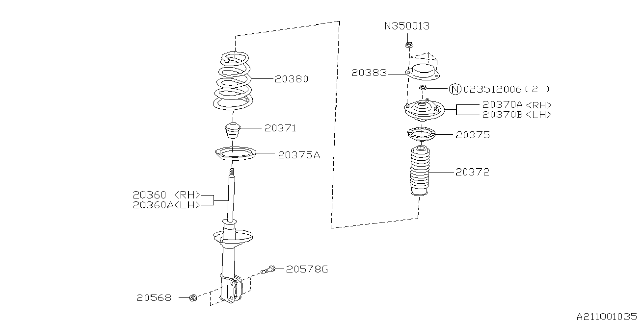 Subaru 20363AC000 - Амортизатор autozip.com.ua