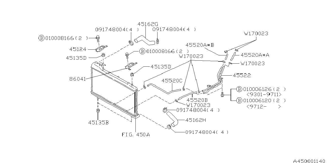 Subaru 45167-FA000 - Шланг радіатора autozip.com.ua