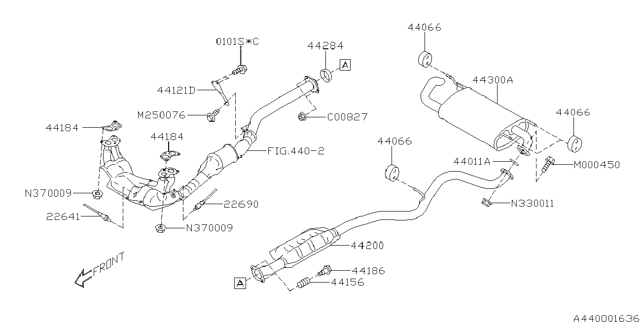 Subaru 44616AA290 - Прокладка, випускний колектор autozip.com.ua