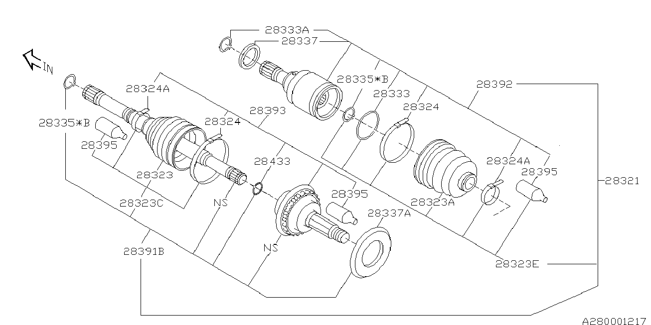 Subaru 28023-PA050 - Пильник, приводний вал autozip.com.ua