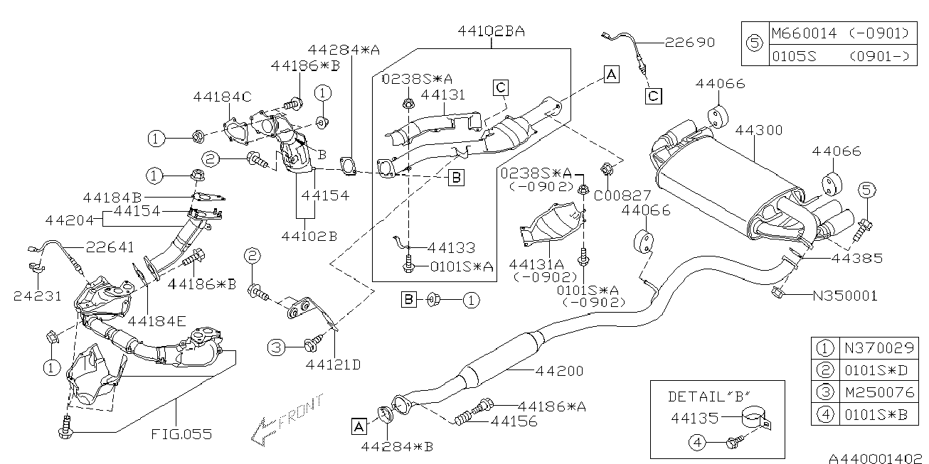 Subaru 22690AA850 - Лямбда-зонд, датчик кисню autozip.com.ua