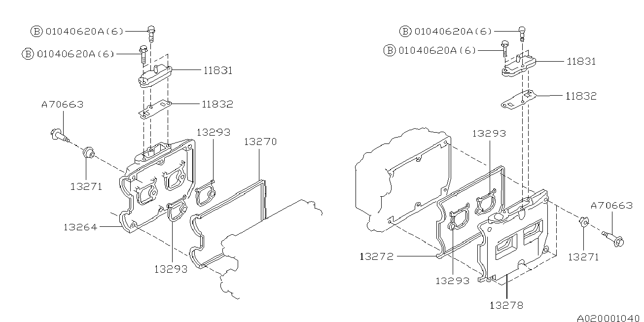 Subaru 13272-AA062 - Прокладка, кришка головки циліндра autozip.com.ua