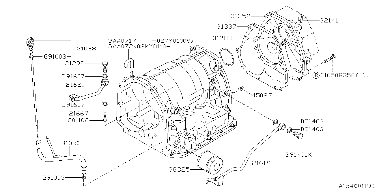 NISSAN 38325-AA032 - Гідрофільтри, автоматична коробка передач autozip.com.ua