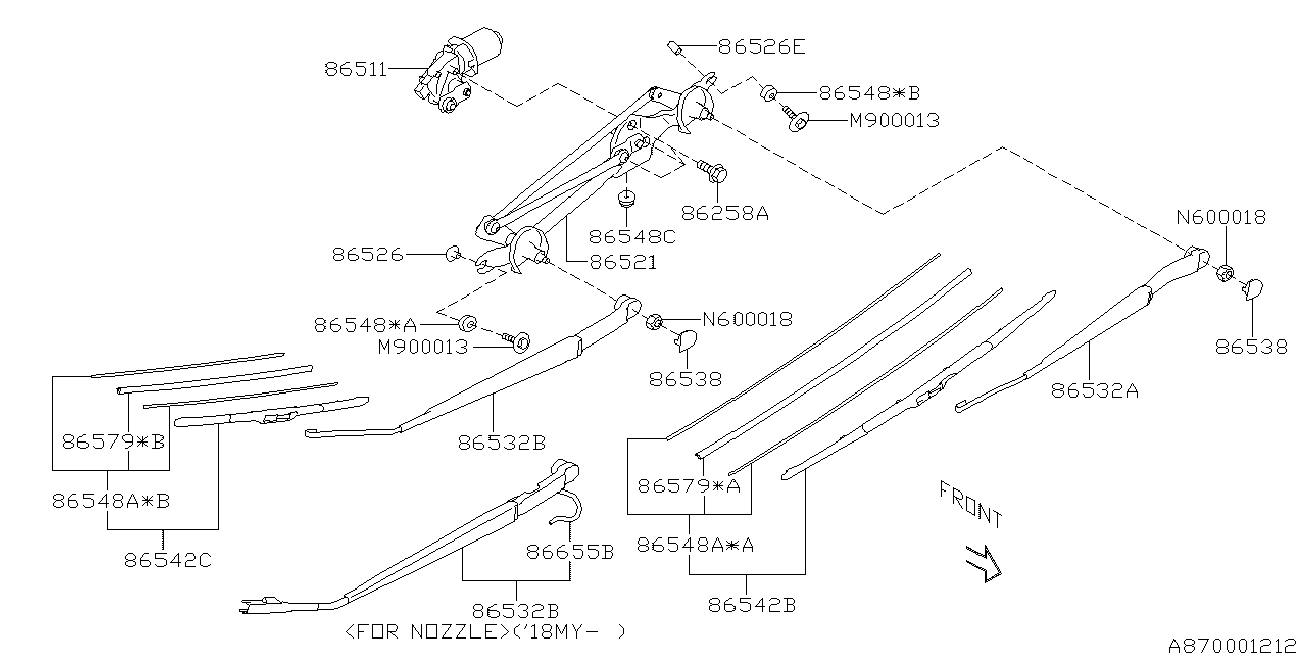 Subaru 86542AL020 - Щітка склоочисника autozip.com.ua