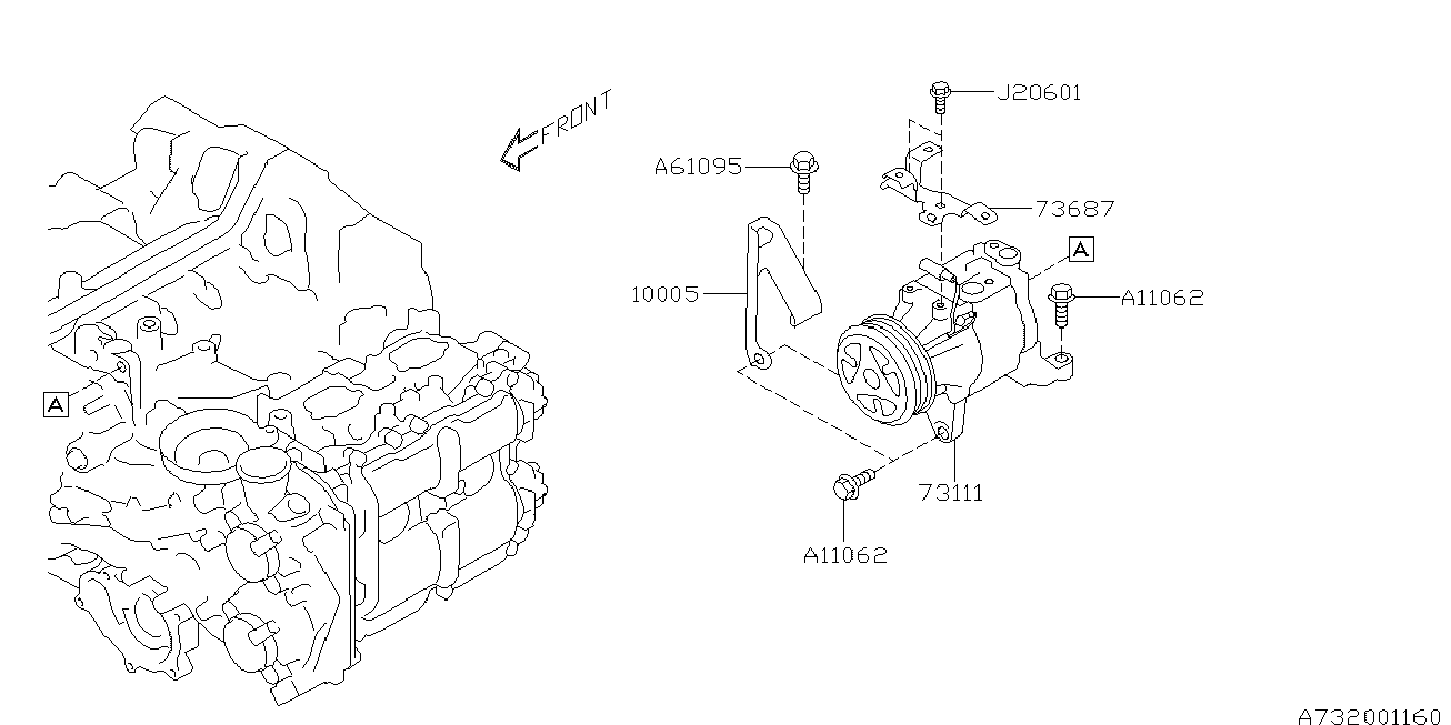 Subaru 73111CA000 - Компресор, кондиціонер autozip.com.ua